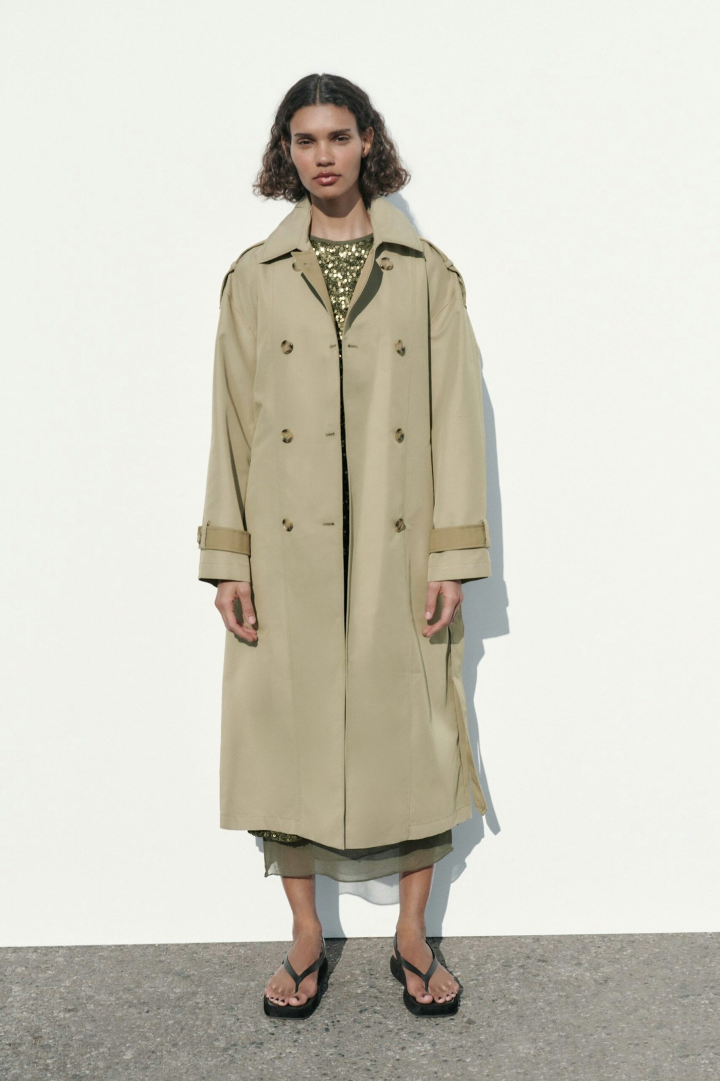 Zara, Oversize Contrast Trench Coat