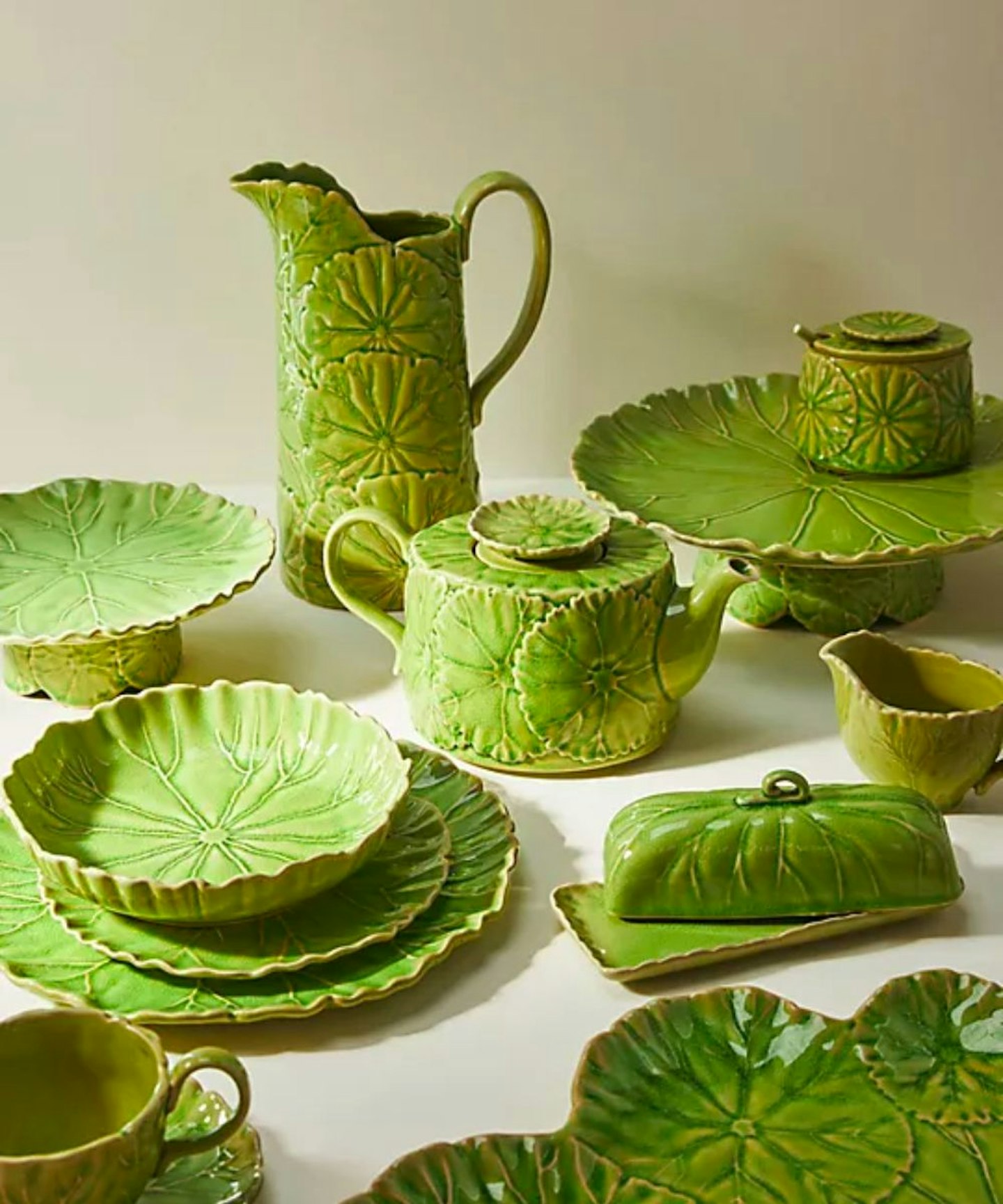 Anthropologie Lilypad Butter Dish