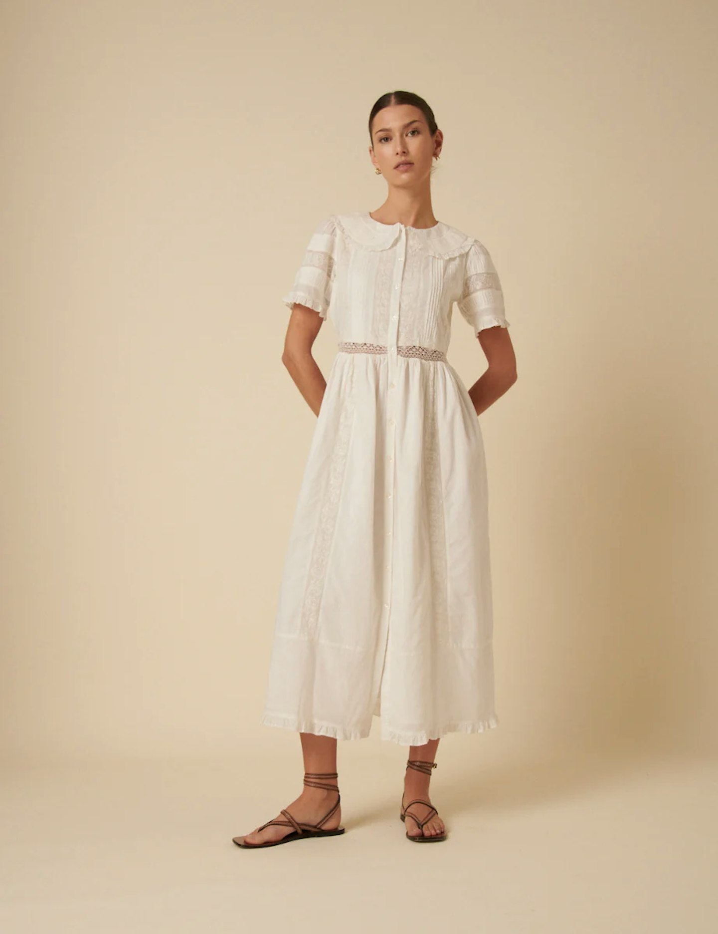 Broderie Orla Midi Dress