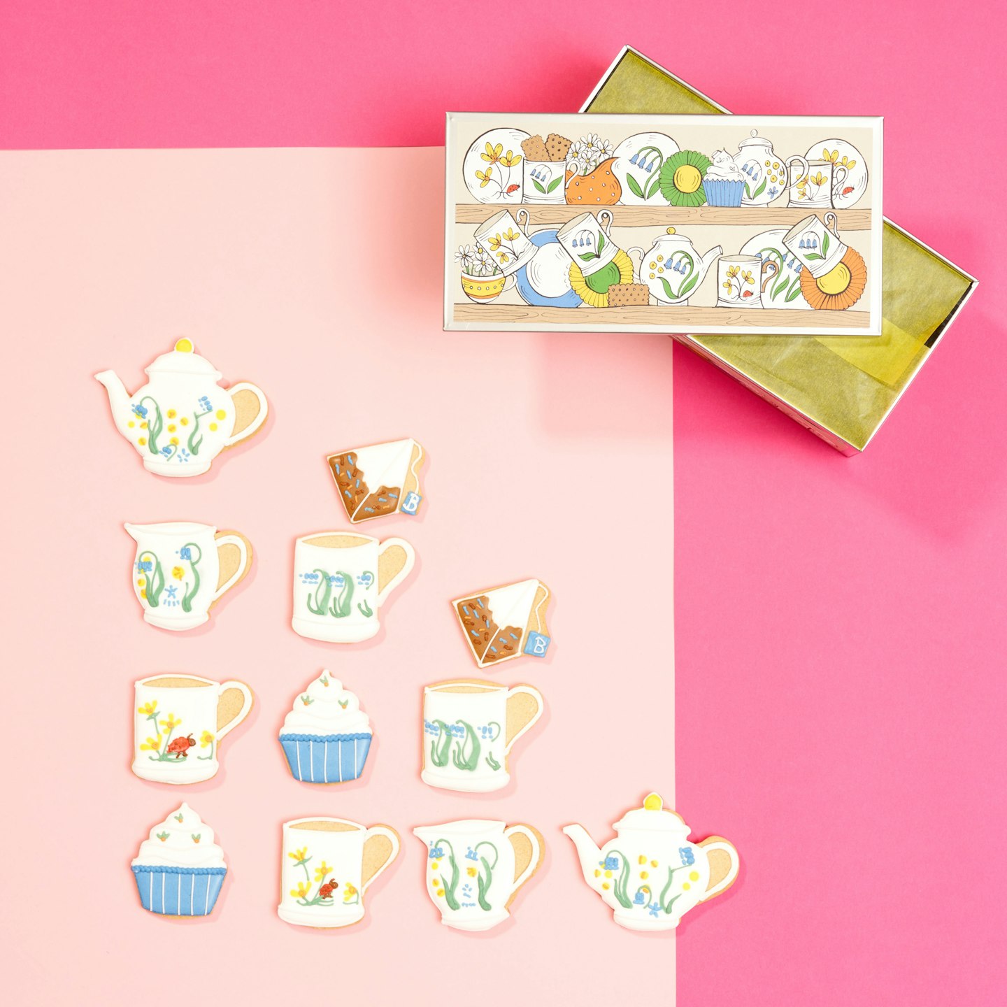 Emma Bridgewater X Biscuiteers Time For Tea Biscuits, Biscuiteers