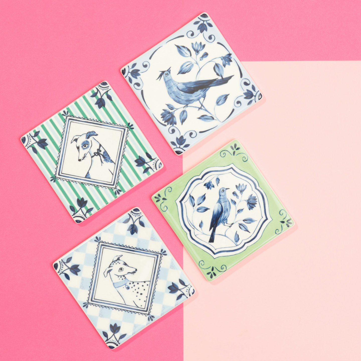 Vintage Ceramic Coasters, Oliver Bonas