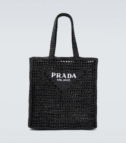 Prada, Logo Raffia Tote Bag