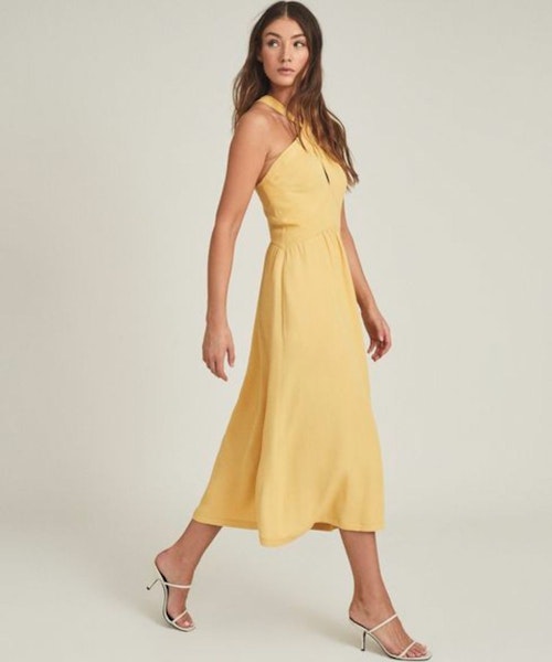 Reiss Orla Halterneck Midi Dress