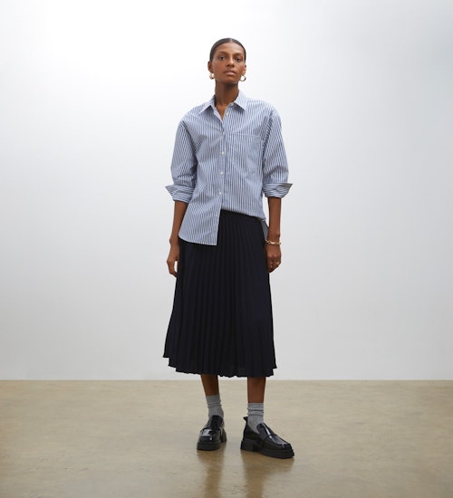 Finery, Lottie Navy Midi Skirt