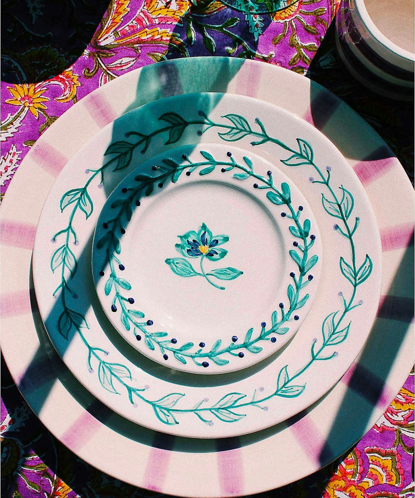Selfridges, Anna + Nina Hibiscus hand-pointed ceramic trinket dish