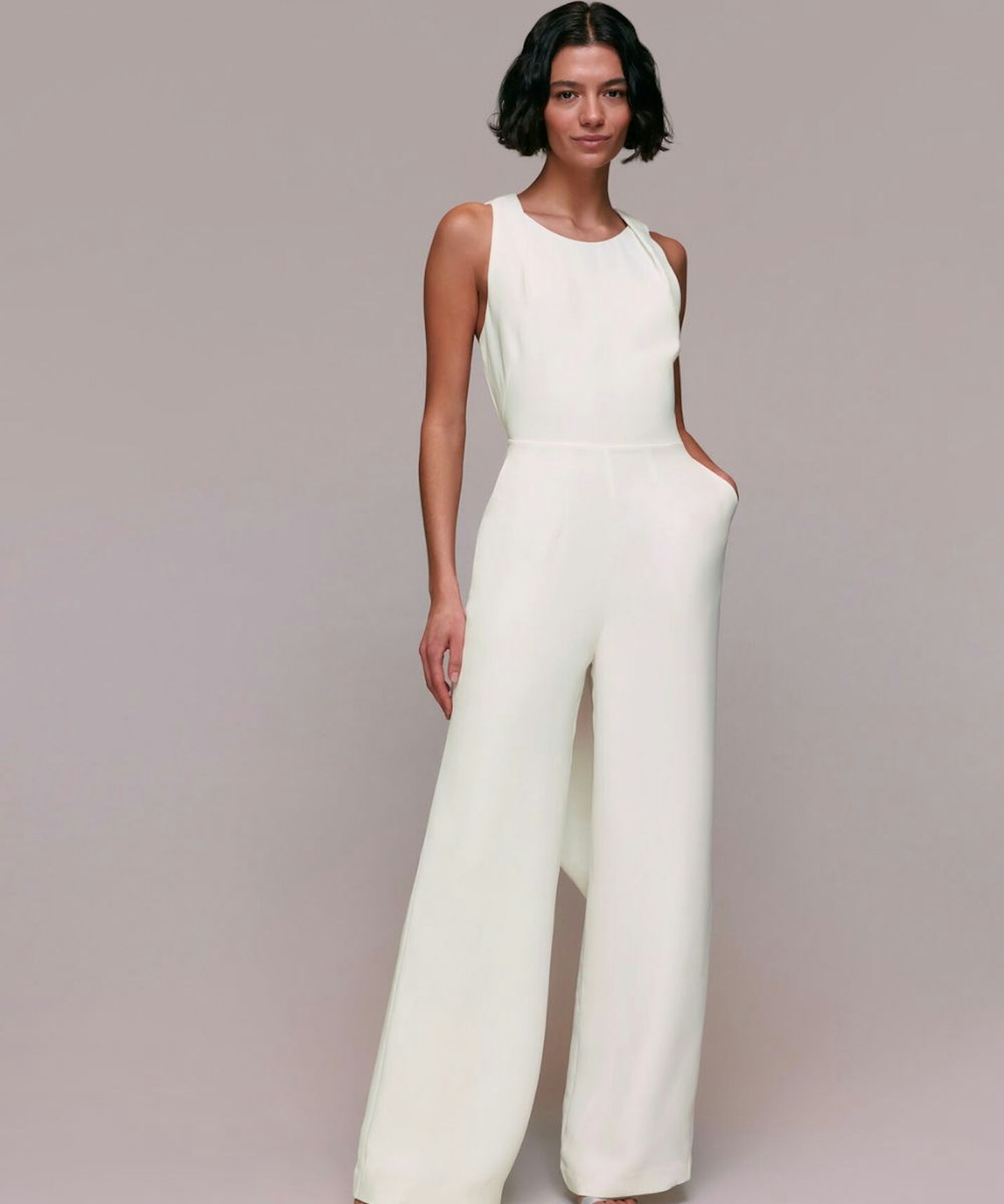 Whistles Tie Back Bridal Jumpsuit