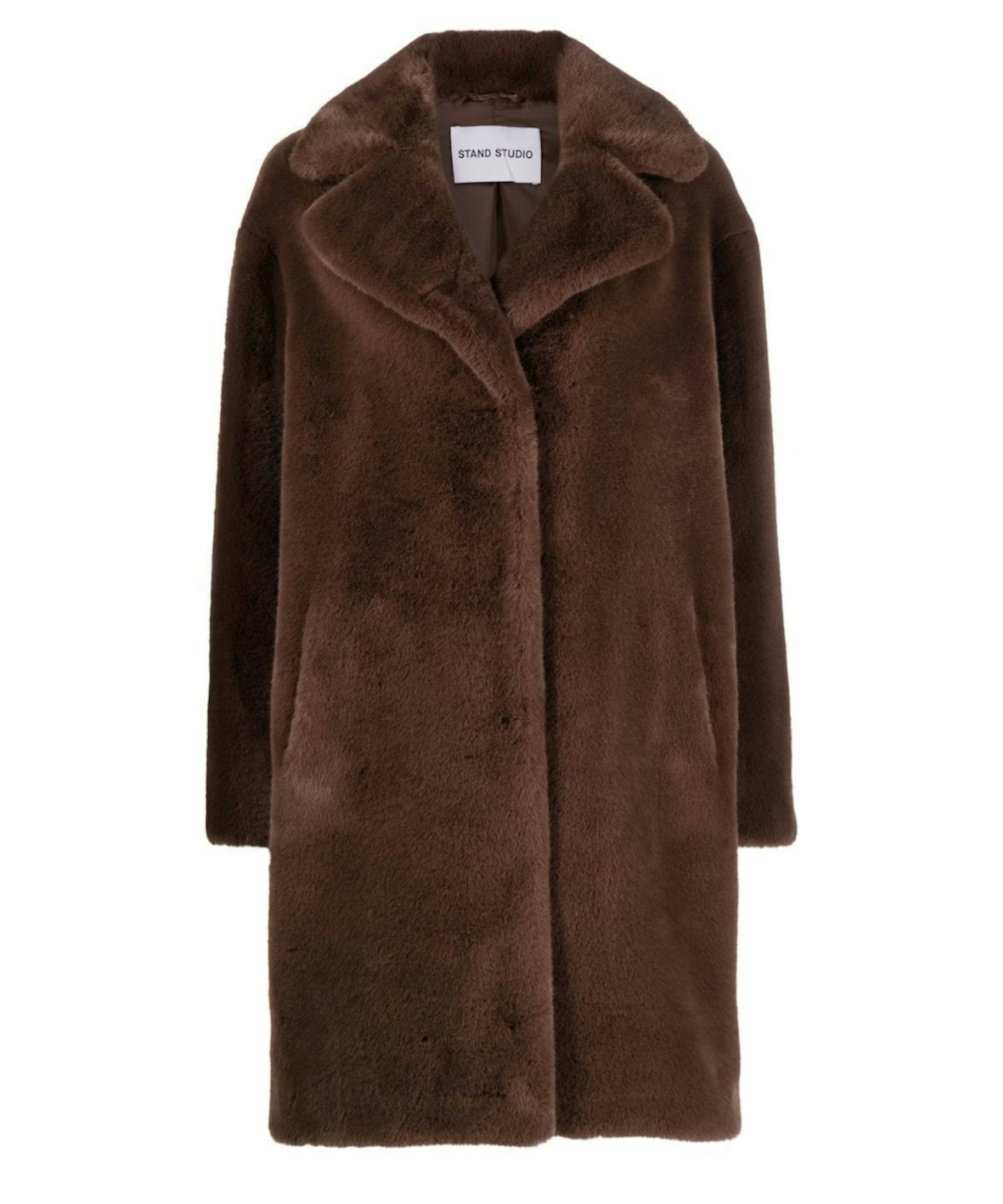 Farfetch, Notched-Collar Faux-Fur Coat
