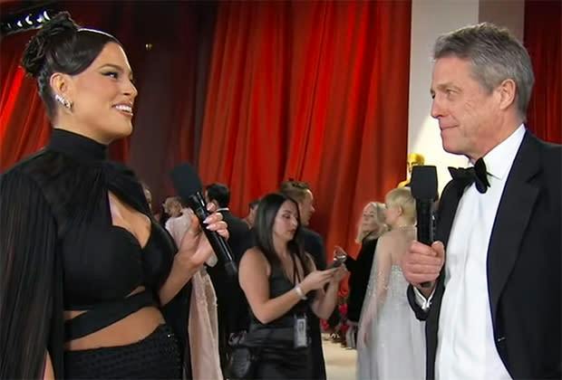 Hugh Grant Wasn't Rude To Ashley Graham At The Oscars, He's Just British