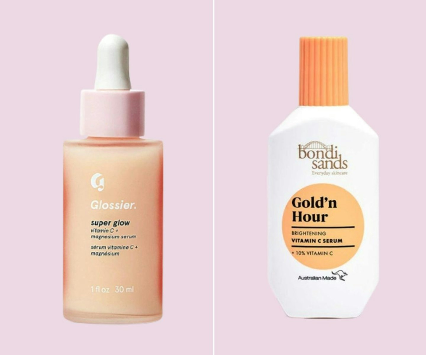 Glossier Super Glow Serum vs. Bondi Sands Gold'n Hour