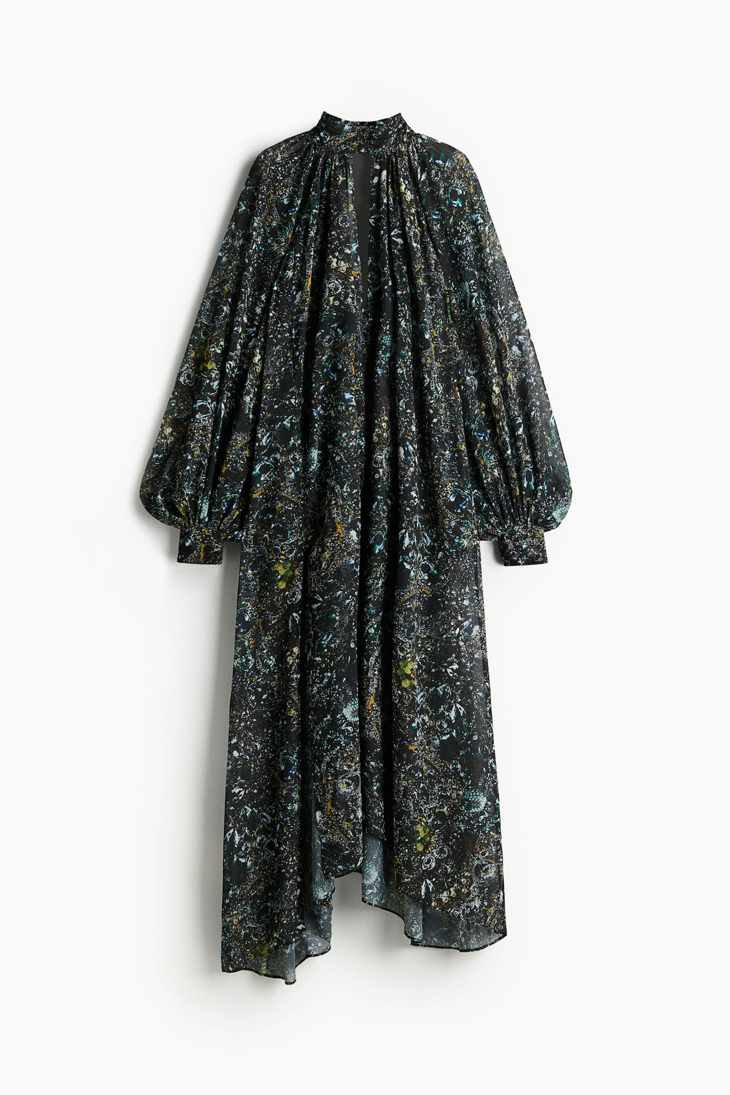 H&M, Floral-Patterned Chiffon Dress