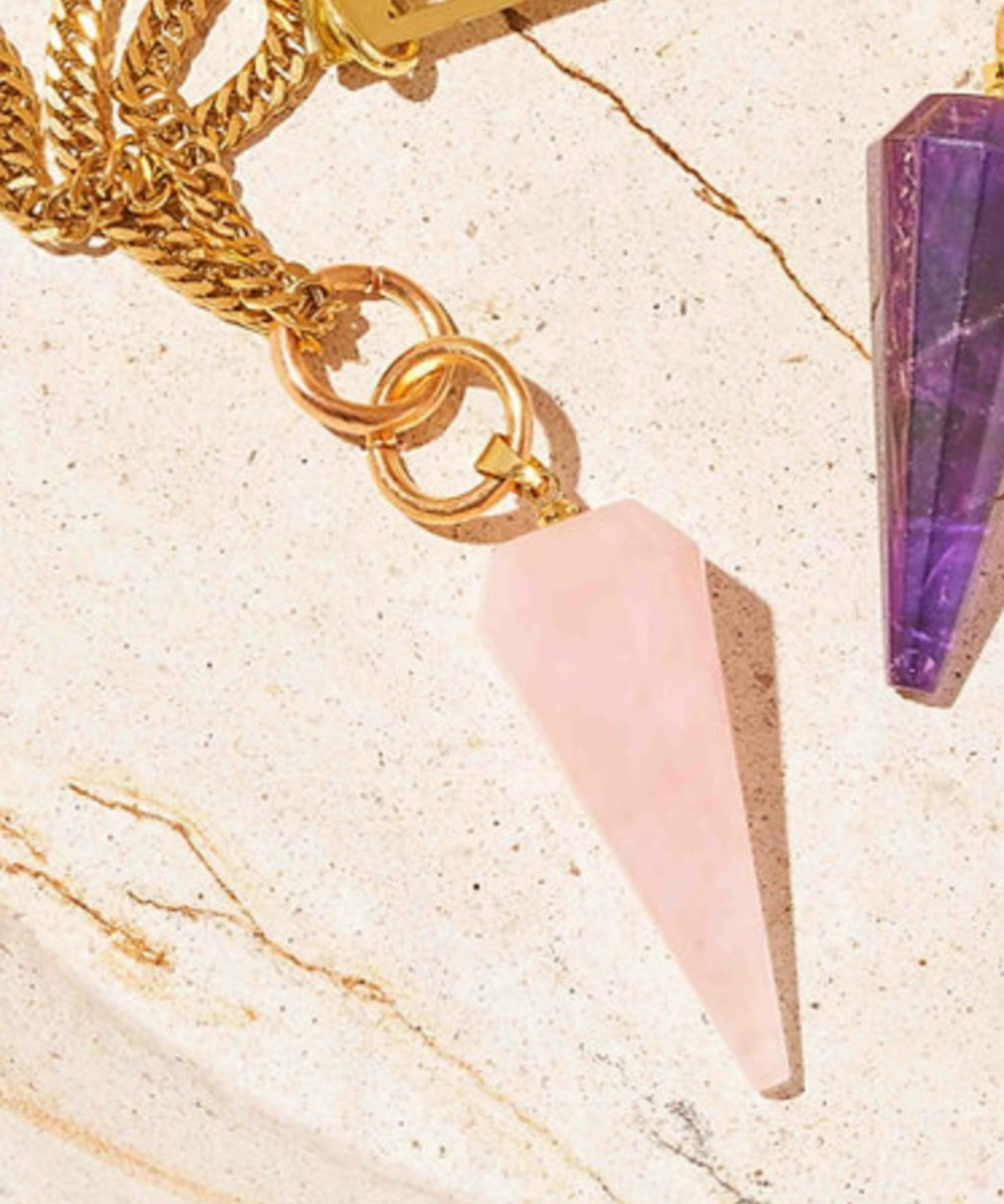 International Women's Day gifts Only Child, Rose Quartz Crystal Pendulum Pendant (Donation to: Young Women's Trust)