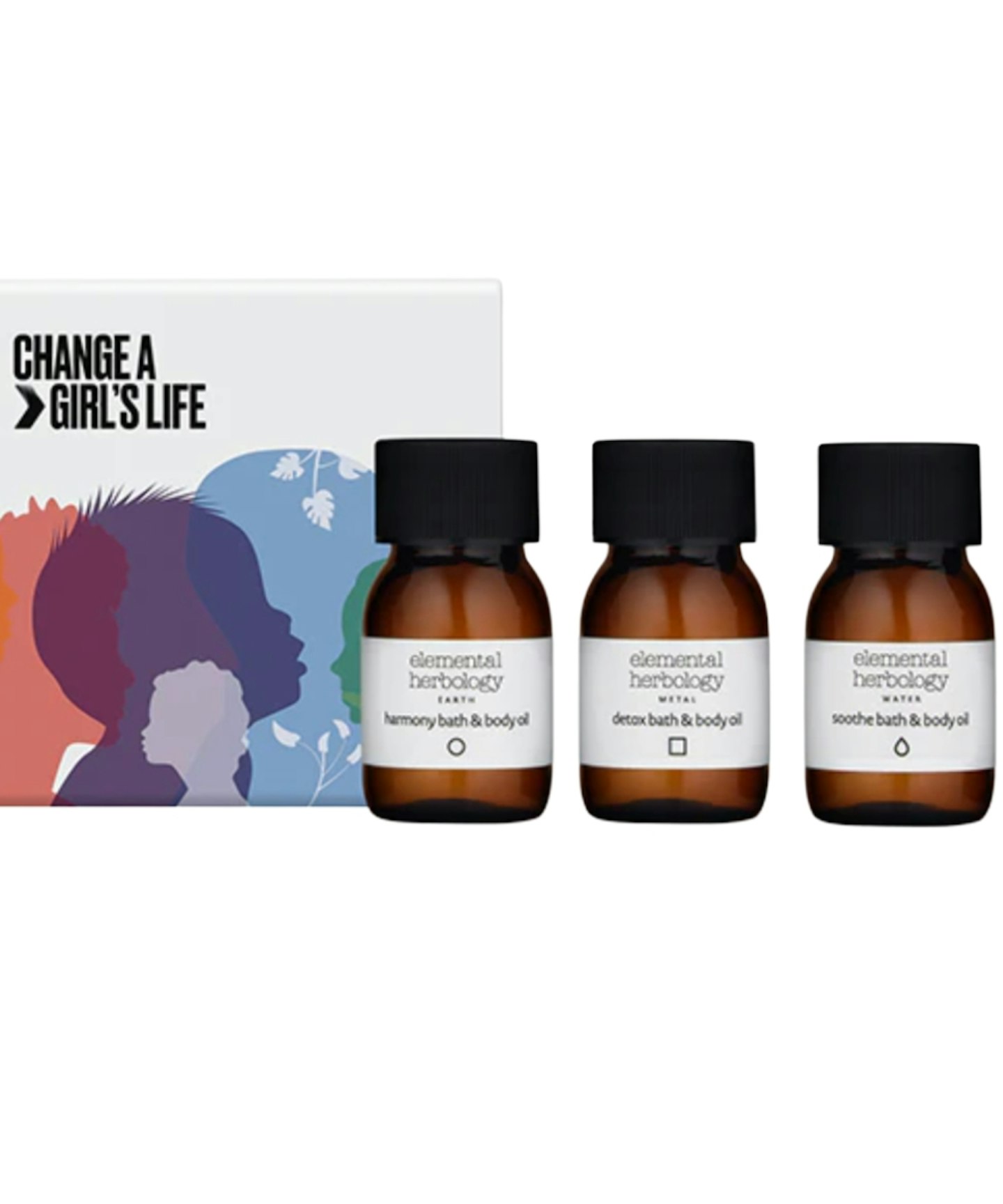 International Women's Day gifts Elemental Herbology, Elemental Experience Body Oil Collection (Donation to: #ChangeAGirlsLife Campaign)