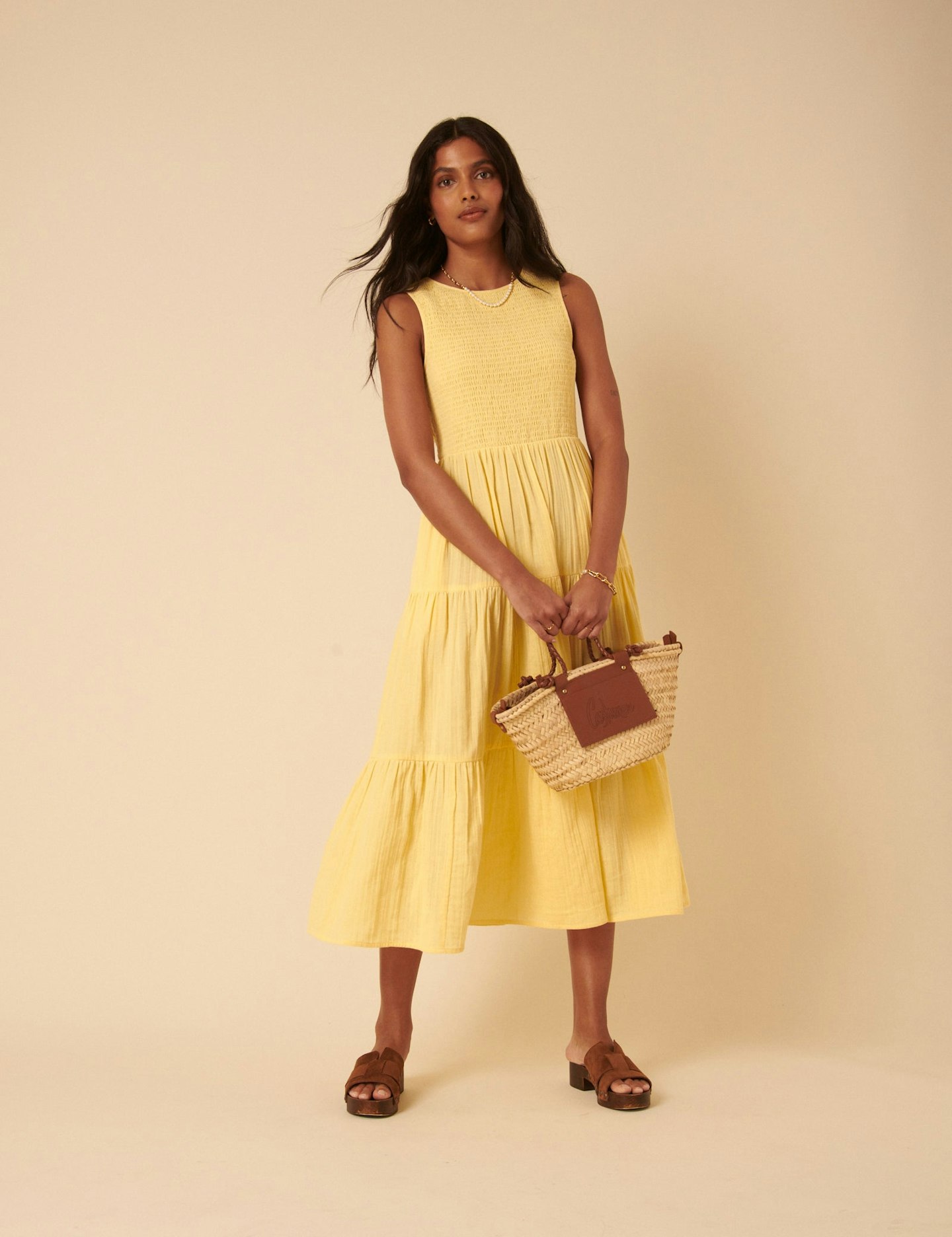 Butter Yellow Charlie Midi Dress