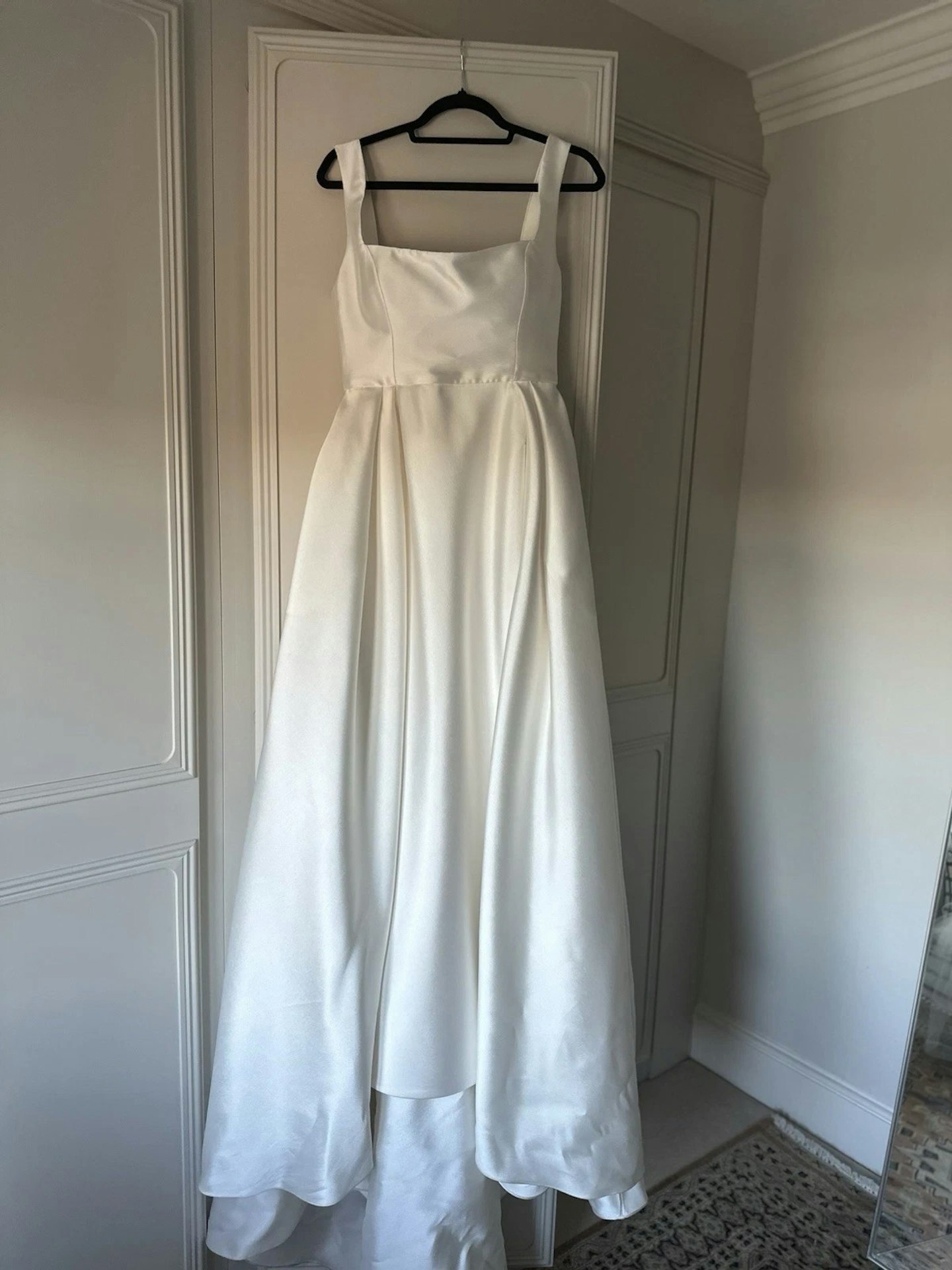bridesmaid dress beach Charming Spaghetti straps Appliques Lace Wedding Dress,Split Chiffon Beach  Wedding Dress,MW359