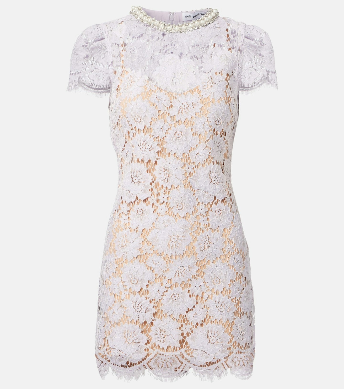 Self-Portrait, Embellished Lace Mini Dress