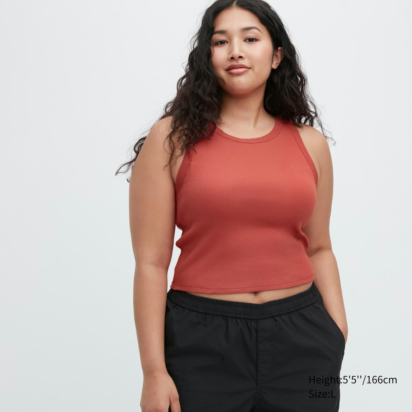 Wide Ribbed Cropped Bra Sleeveless Top
