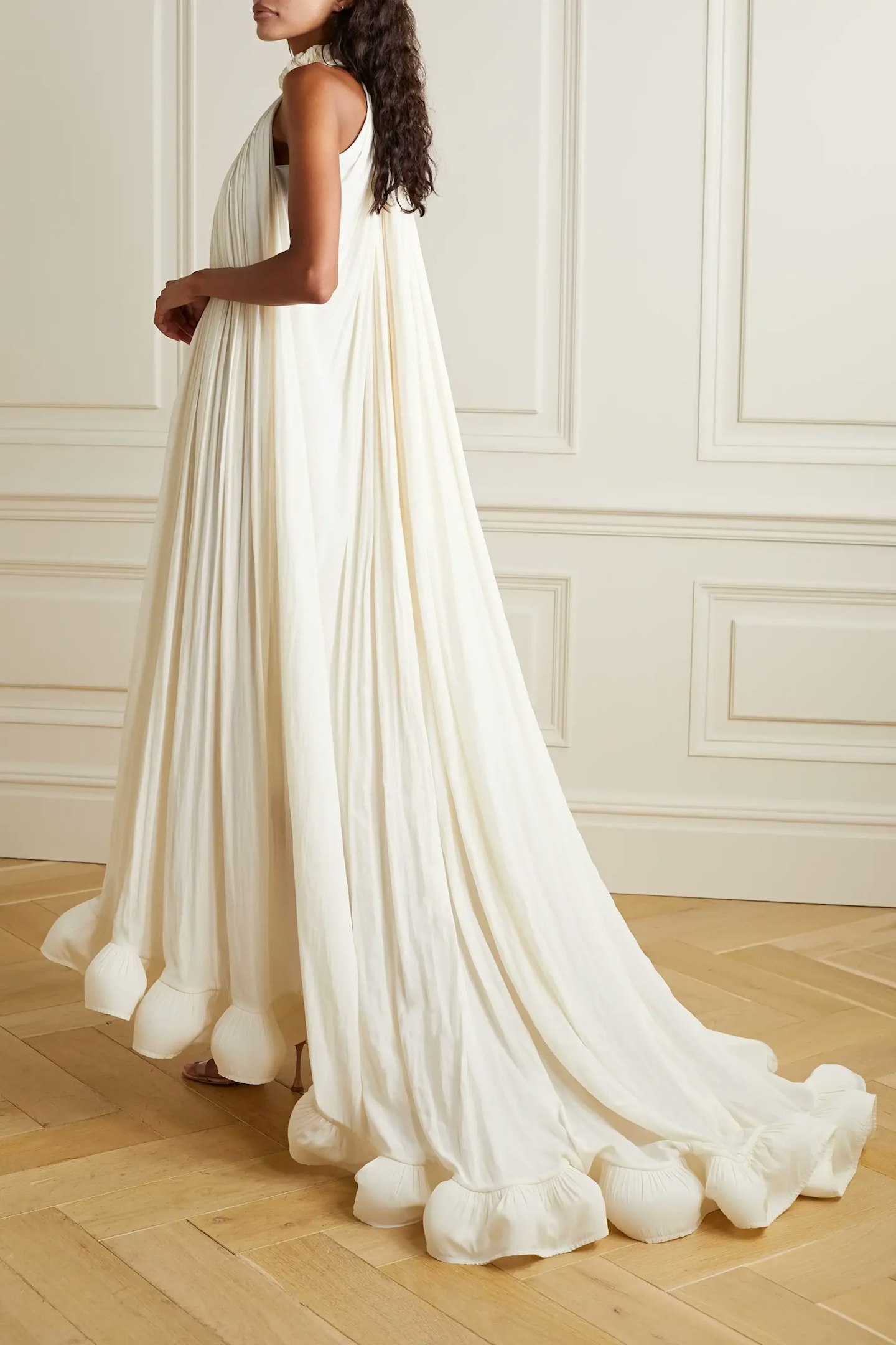 Lanvin Ruffled Charmeuse Gown