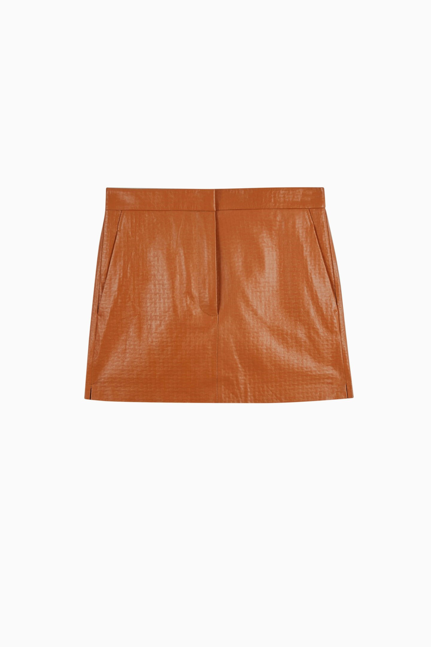 COS ATELIER THE EMBOSSED-LEATHER MINI SKIRT