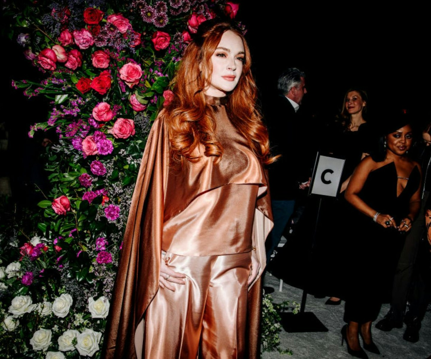 Lindsay Lohan at Christian Siriano RTW Fall 2023