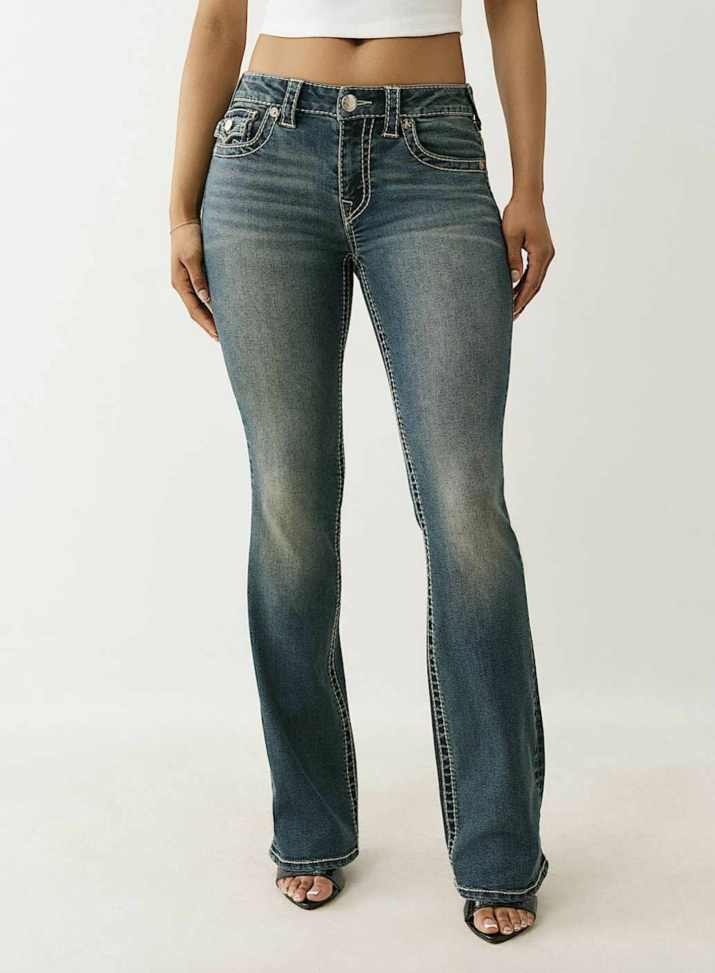 True Religion, Becca Mid Rise Big T Bootcut Jean