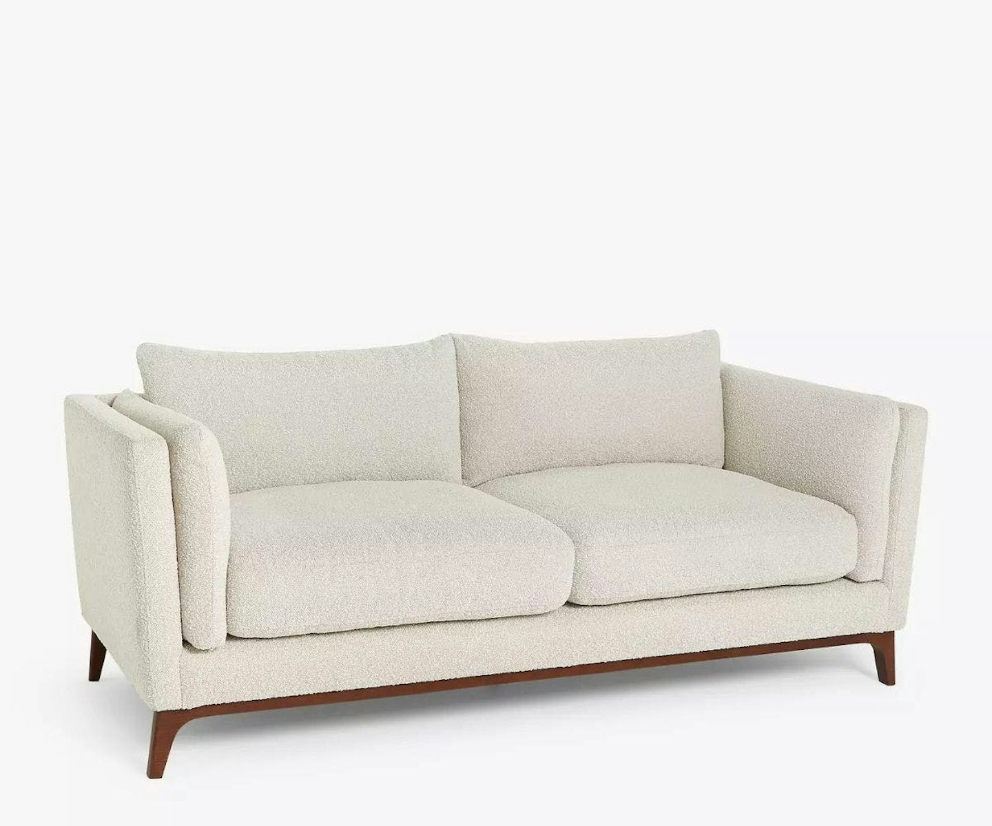 John Lewis, Trim Boucle Medium Two-Seater Sofa, Marshmallow