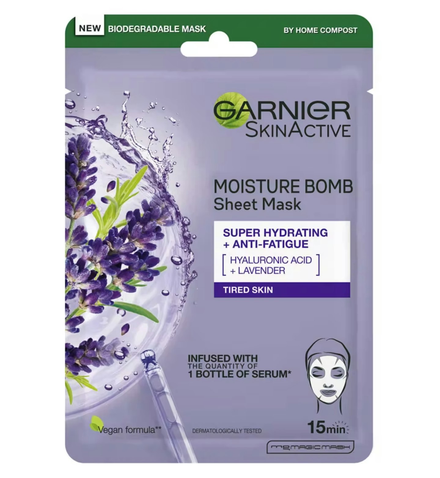 Garnier Moisture Bomb Lavender Revitalising Sheet Mask