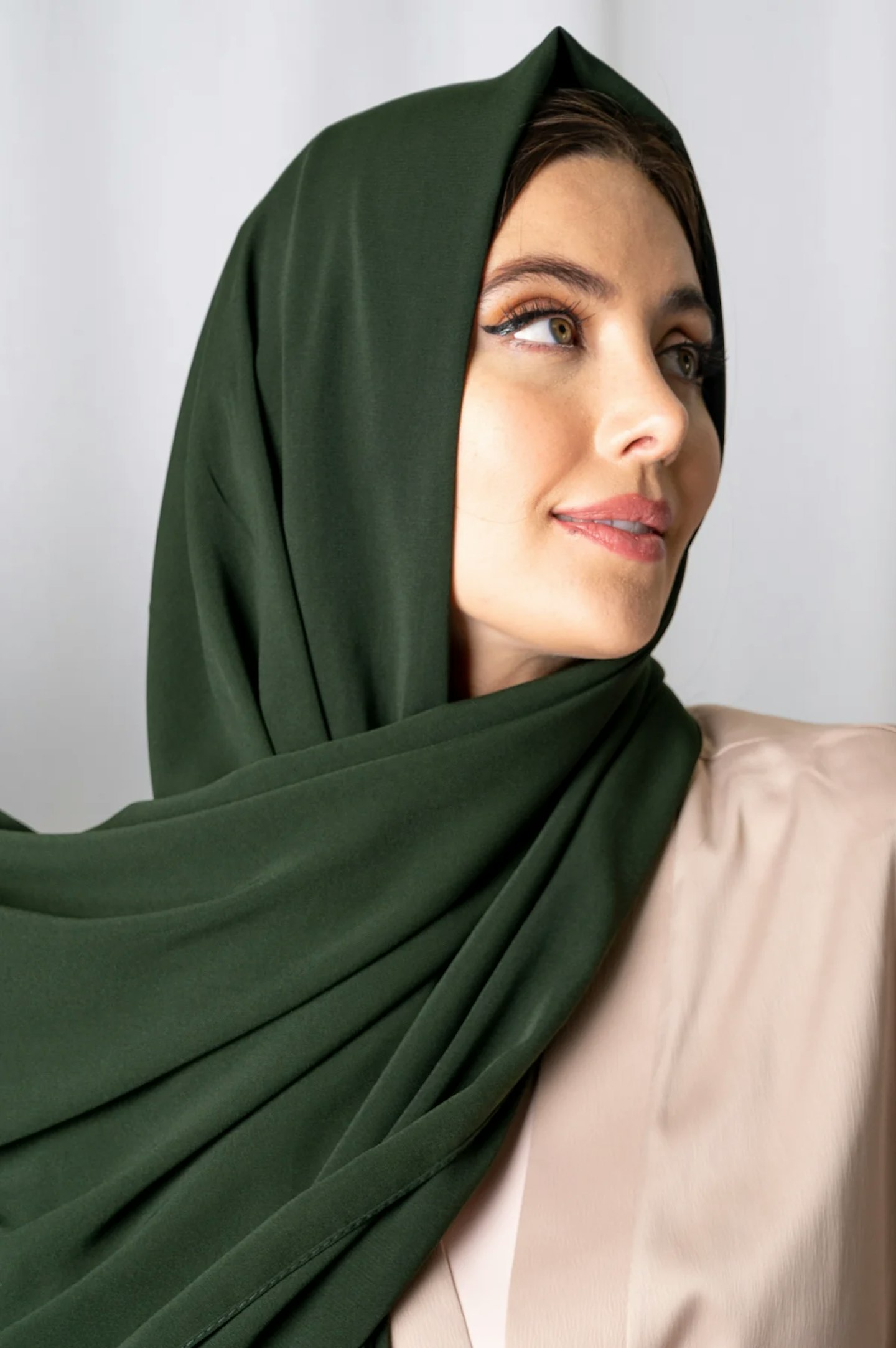 AAPA'S Khaki Fluid Crepe Hijab 