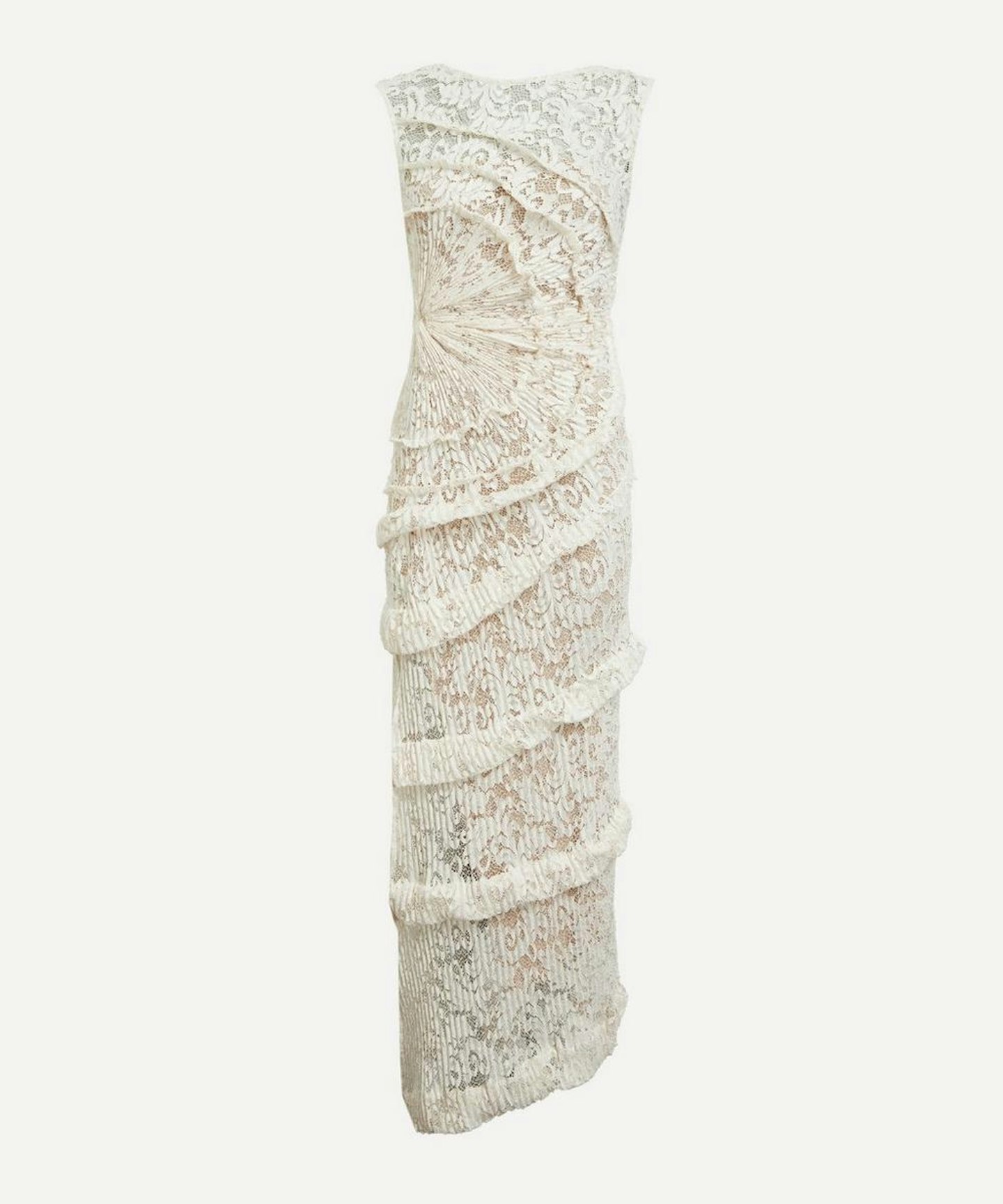 Georgia Hardinge Ivory Spiral Floor-Length Dress