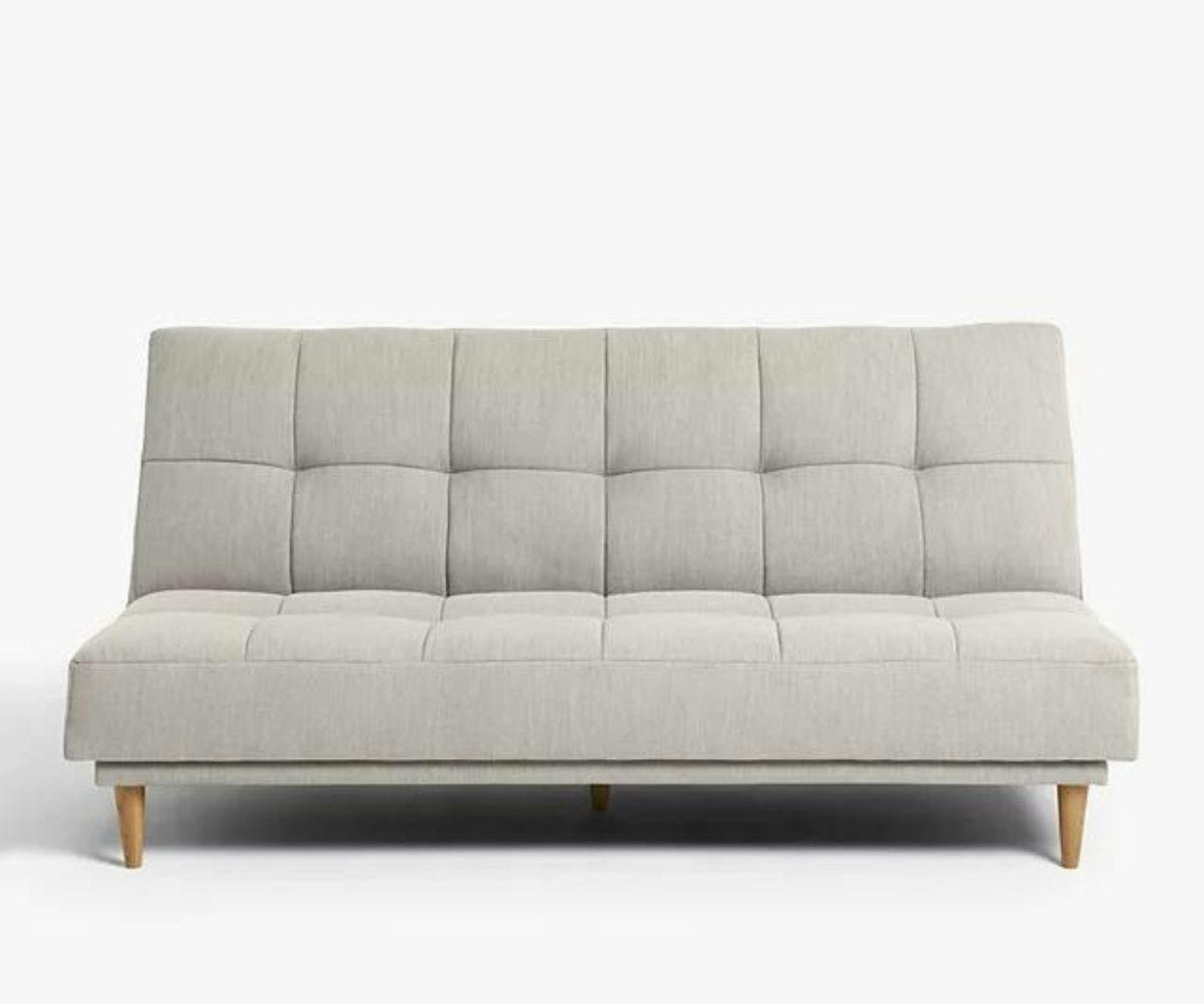 John Lewis Linear Medium 2 Seater Sofa Bed, Light Leg