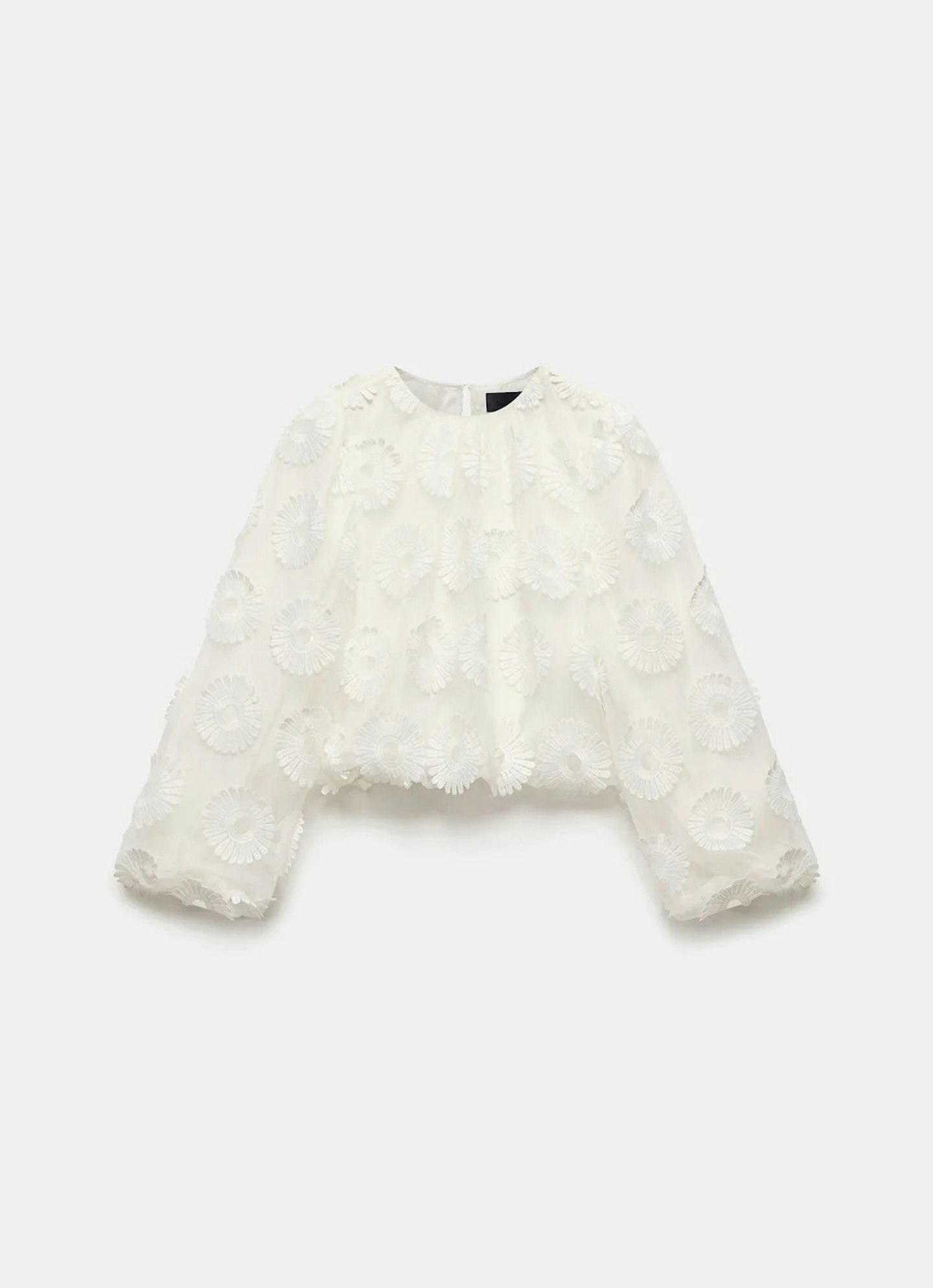 Mint Velvet White Floral Appliqué Top