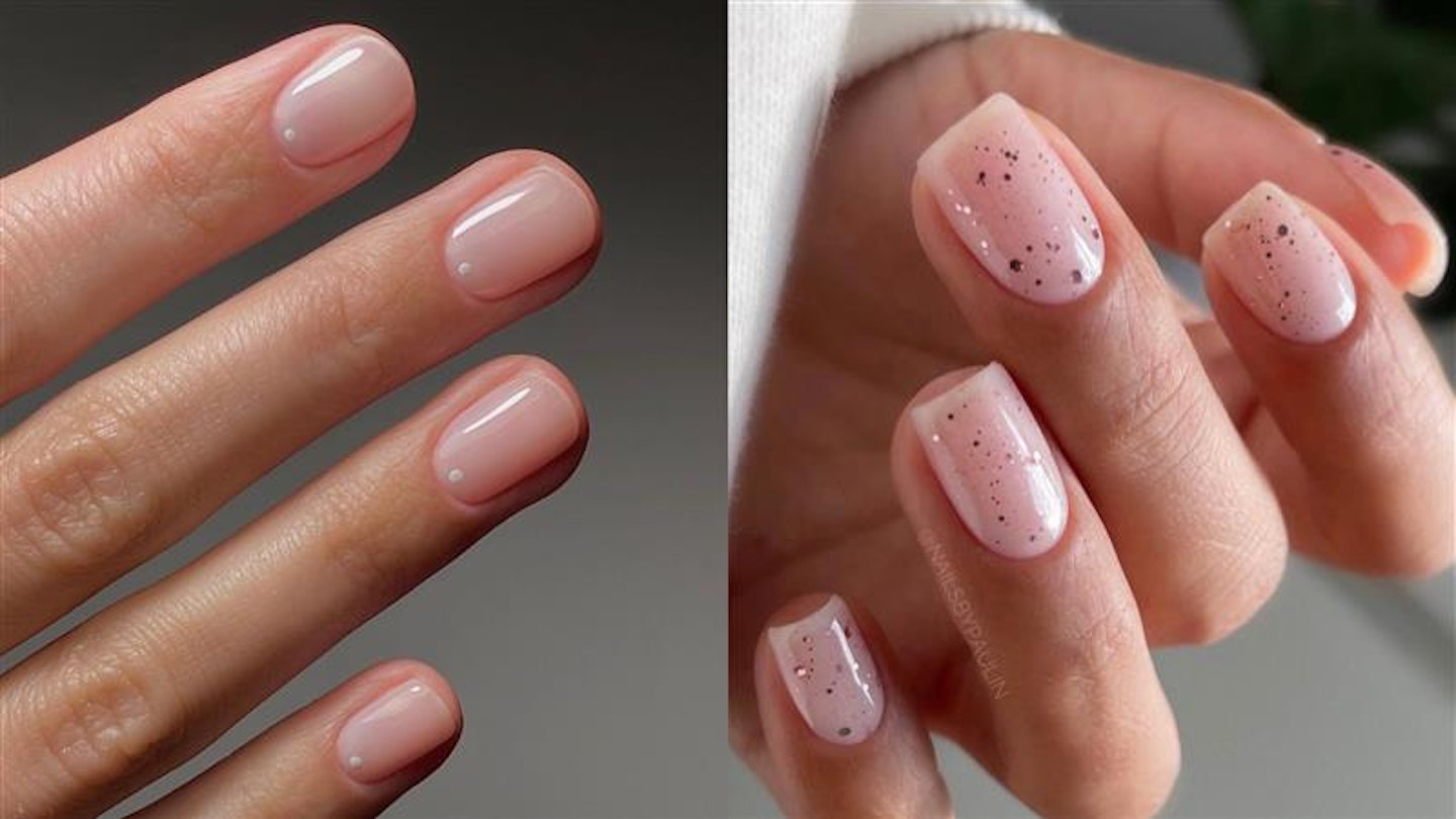 Summer Nail Designs You'll Probably Want To Wear : Pretty white flower nude  nails