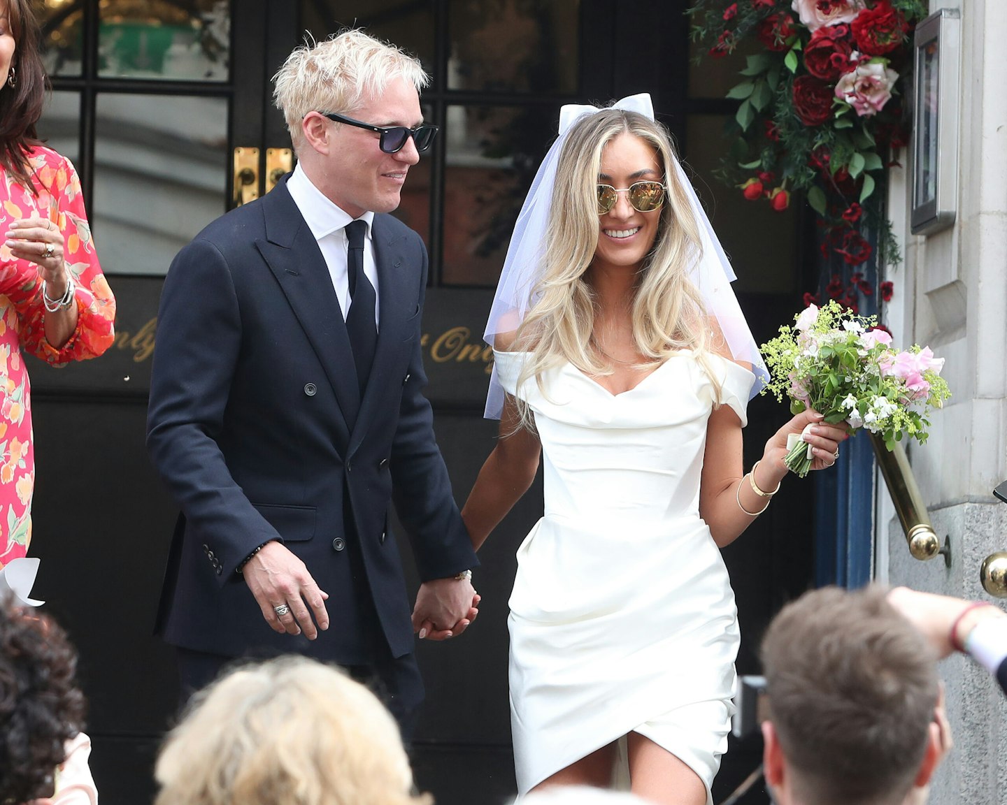 Made In Chelsea stars Sophie Habboo and Jamie Laing get married at Chelsea Registry Office on April 14, 2023 in London, England.