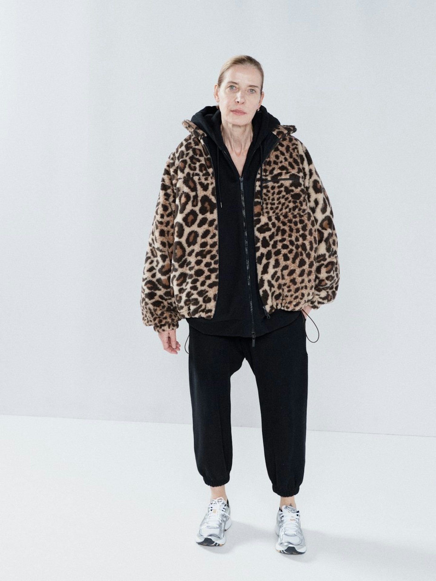 Oversized Leopard Camel Hair Fleece