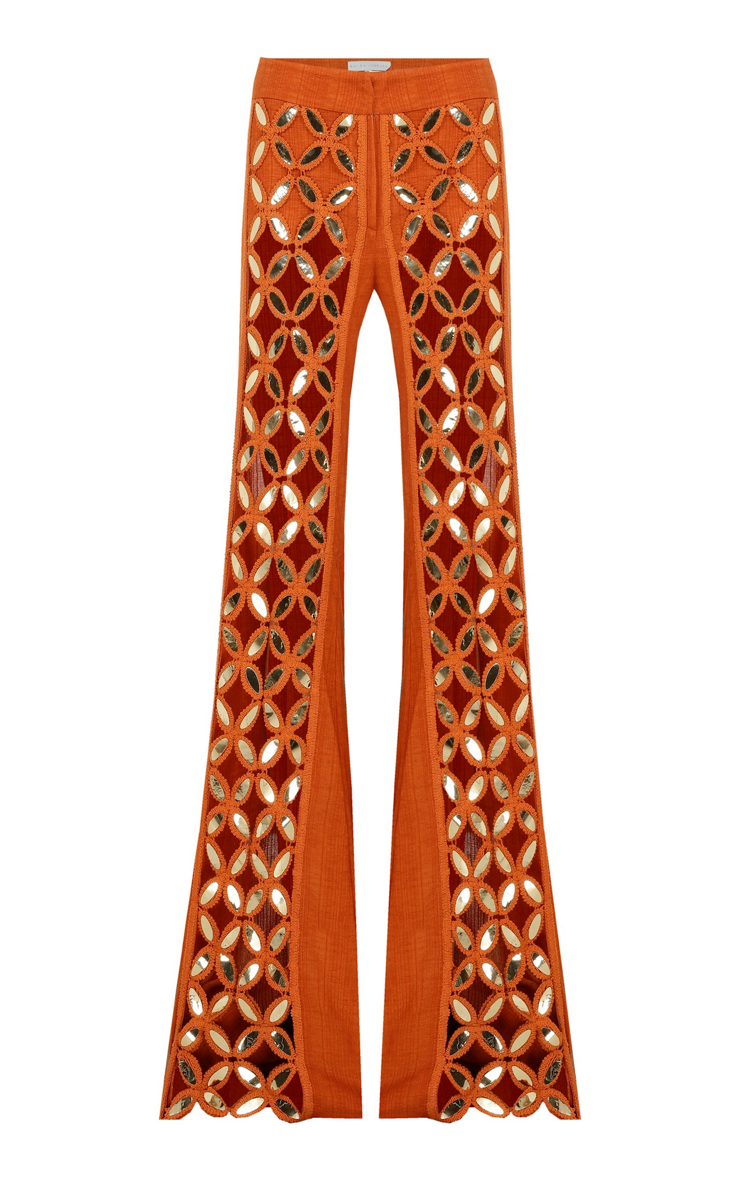 Raina Vanessa, Hand-Embellished Crystal Pants With Hologram Details