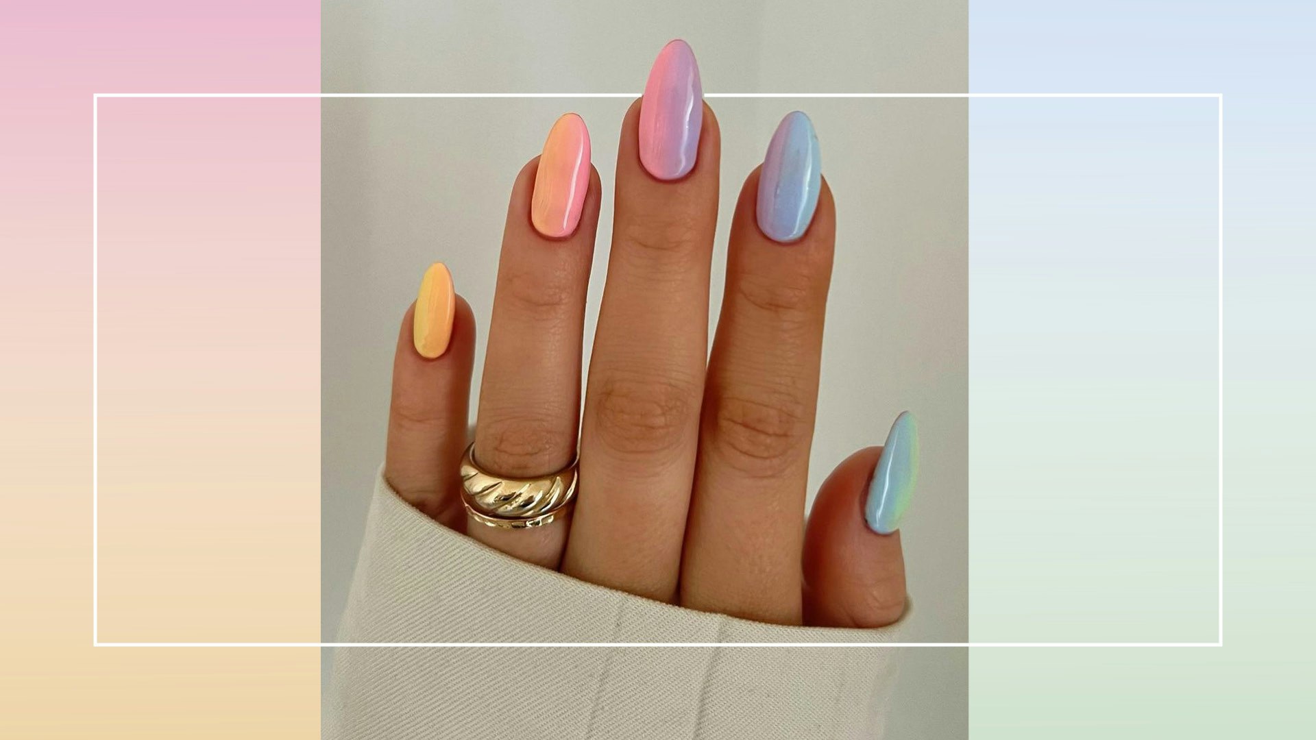 almond summer nails