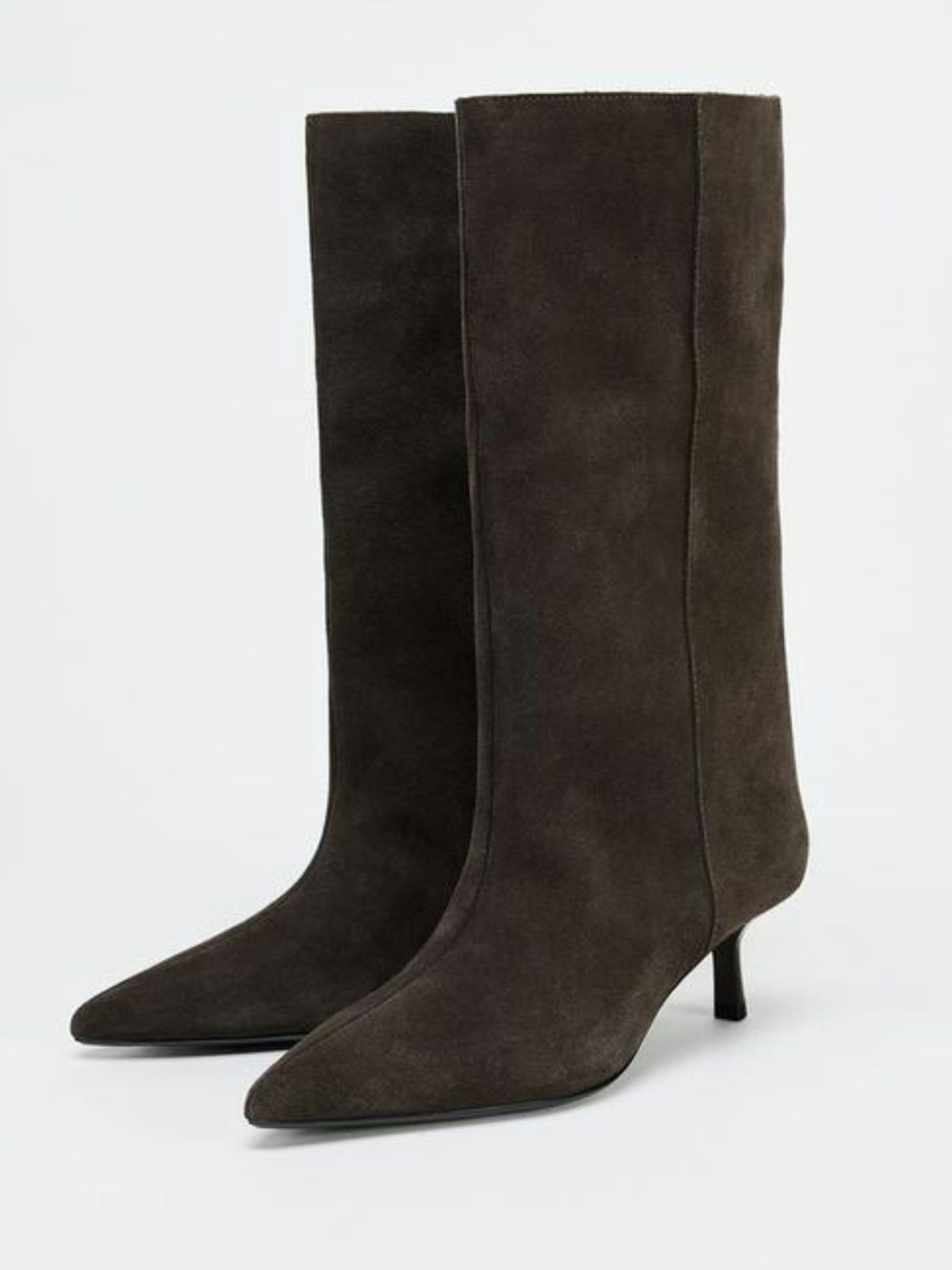 Wide Leg Split Suede Ankle Boots