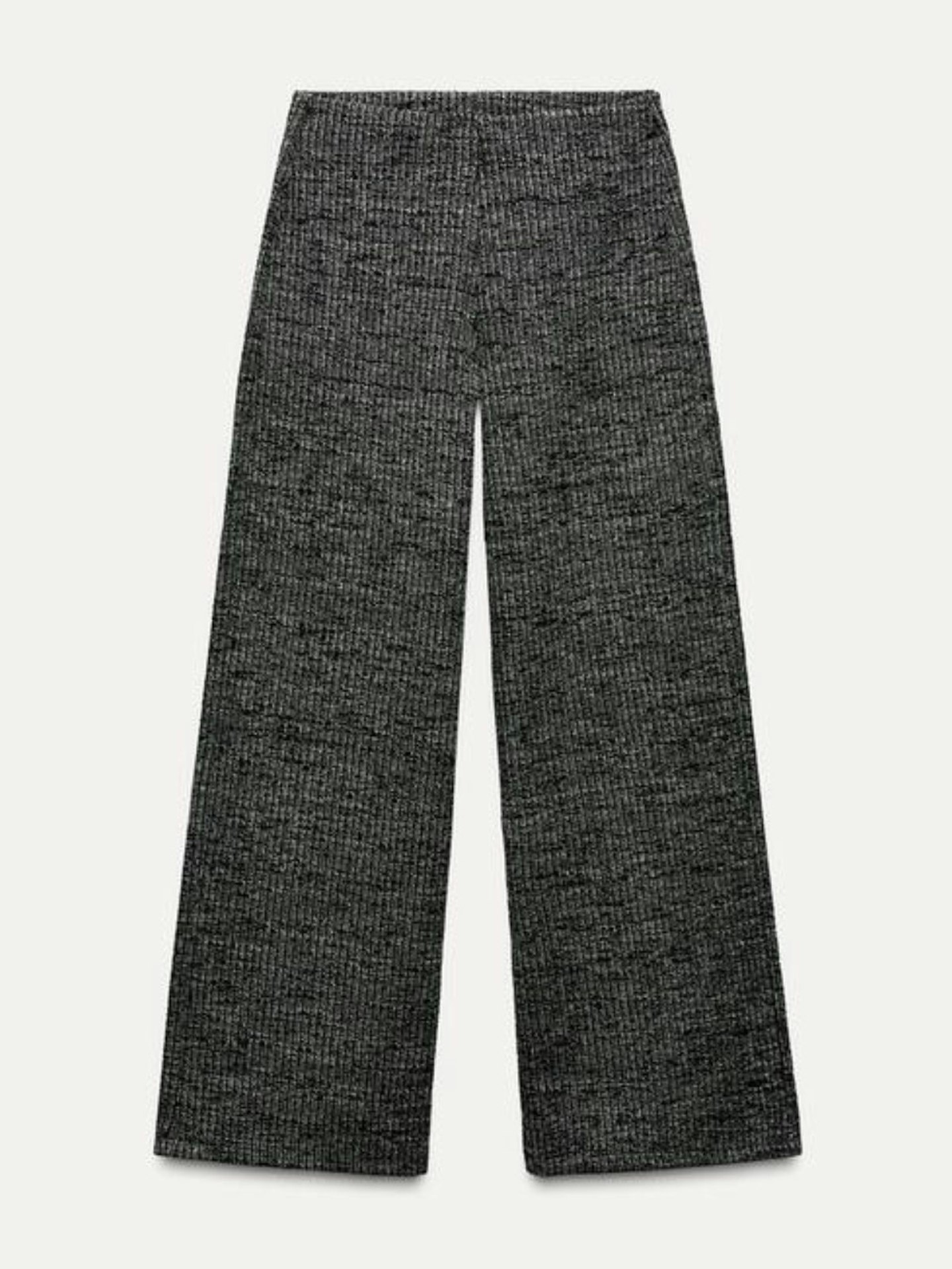 Wide Leg Trousers With A Textured Weave