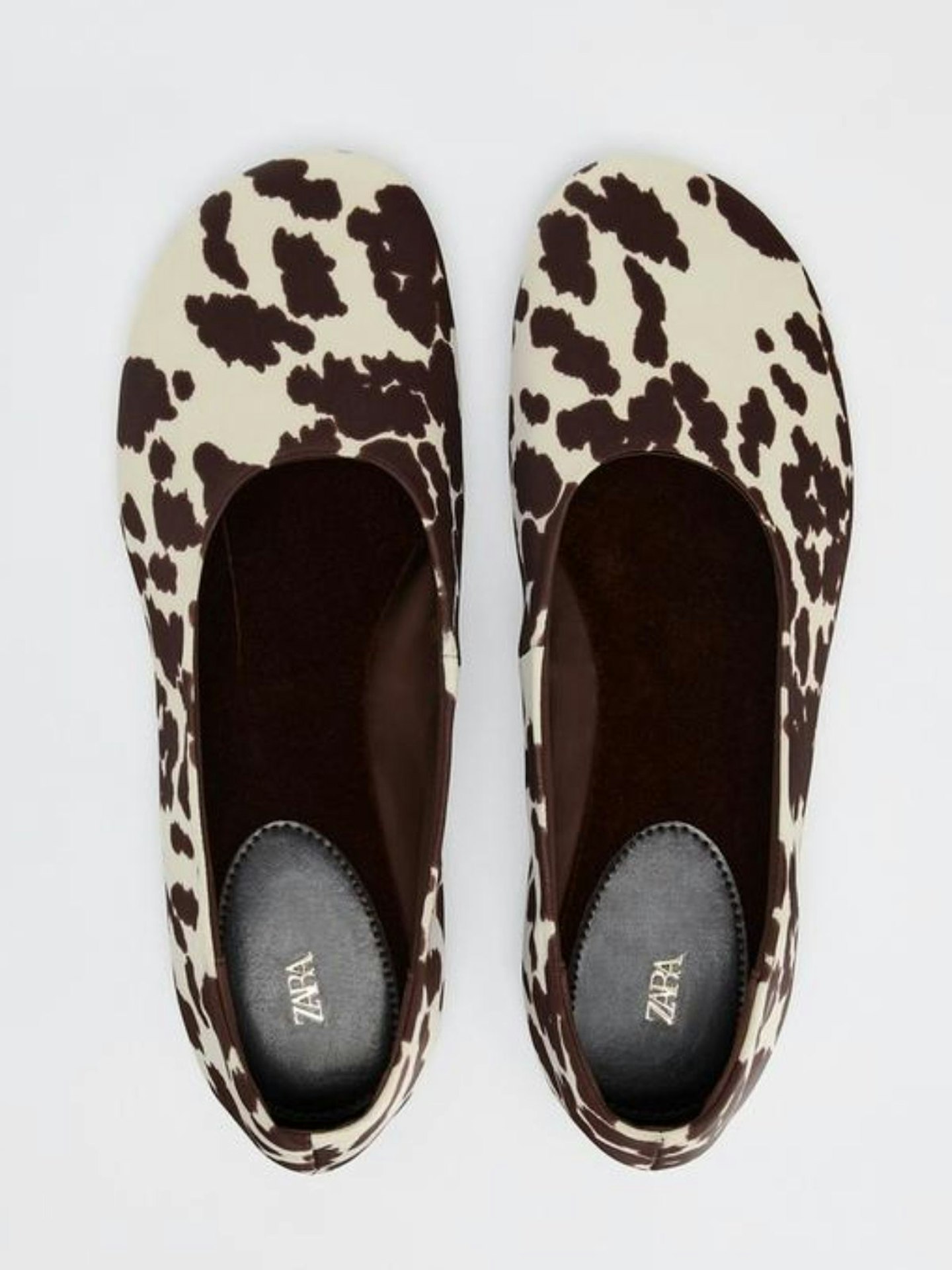 Animal Print Fabric Ballet Flats