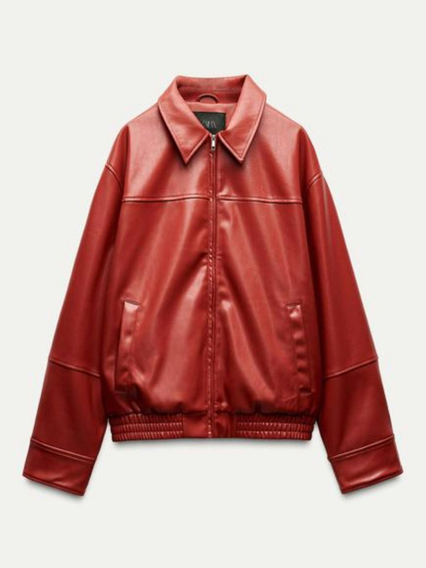 Leather Effect Bomber Jacket