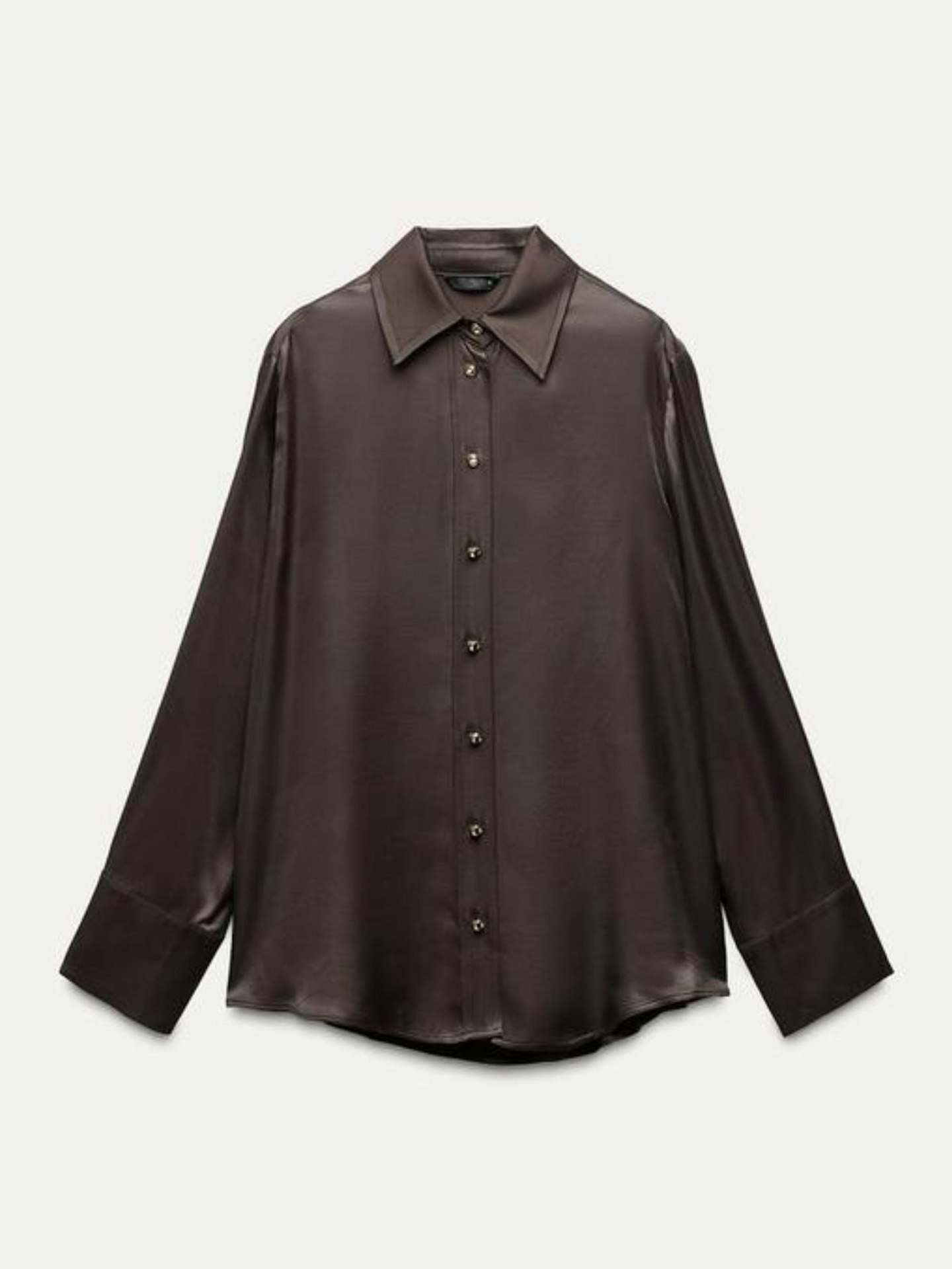 Satin Shirt With Gold Buttons