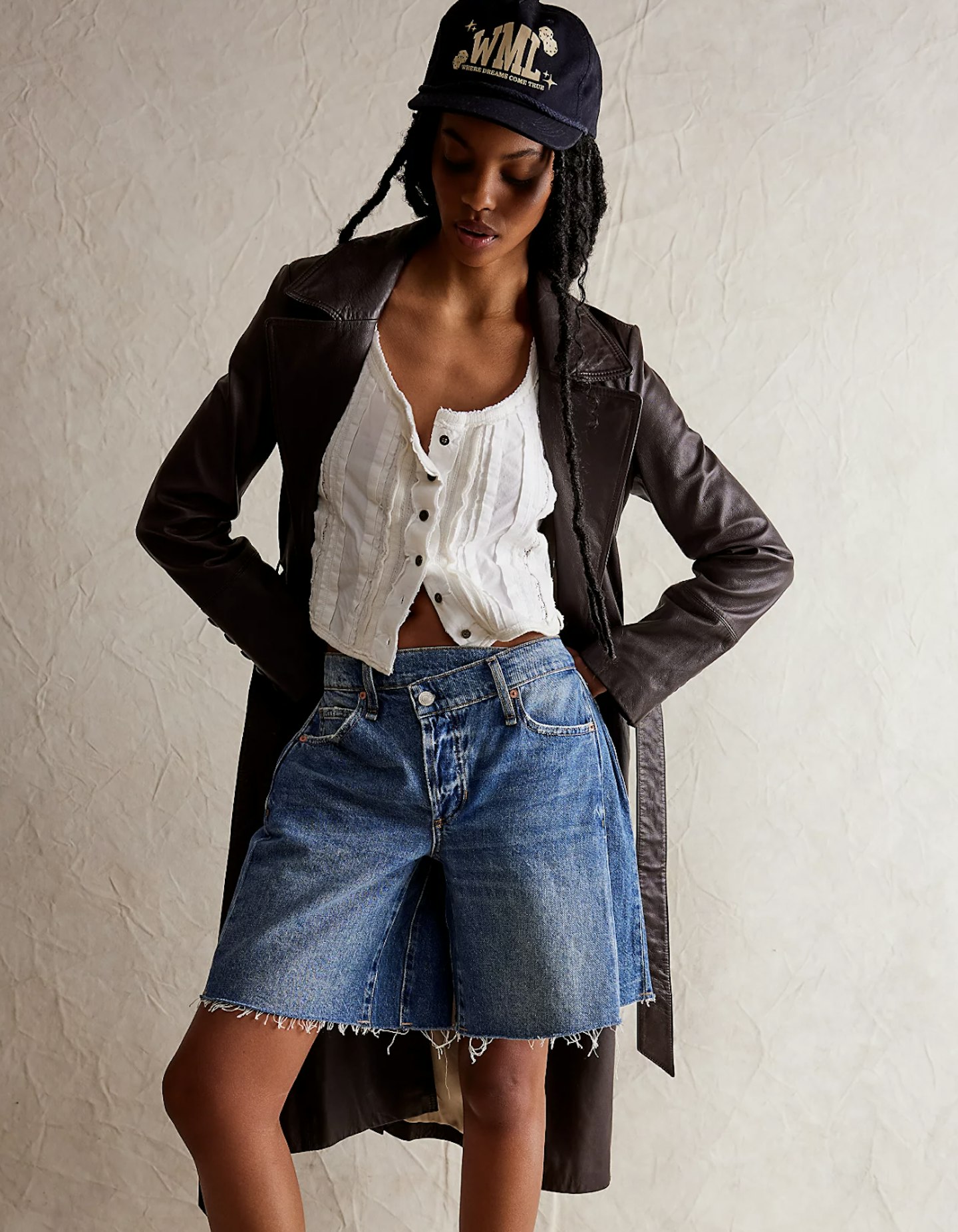 Free People Boomerang Long Shorts