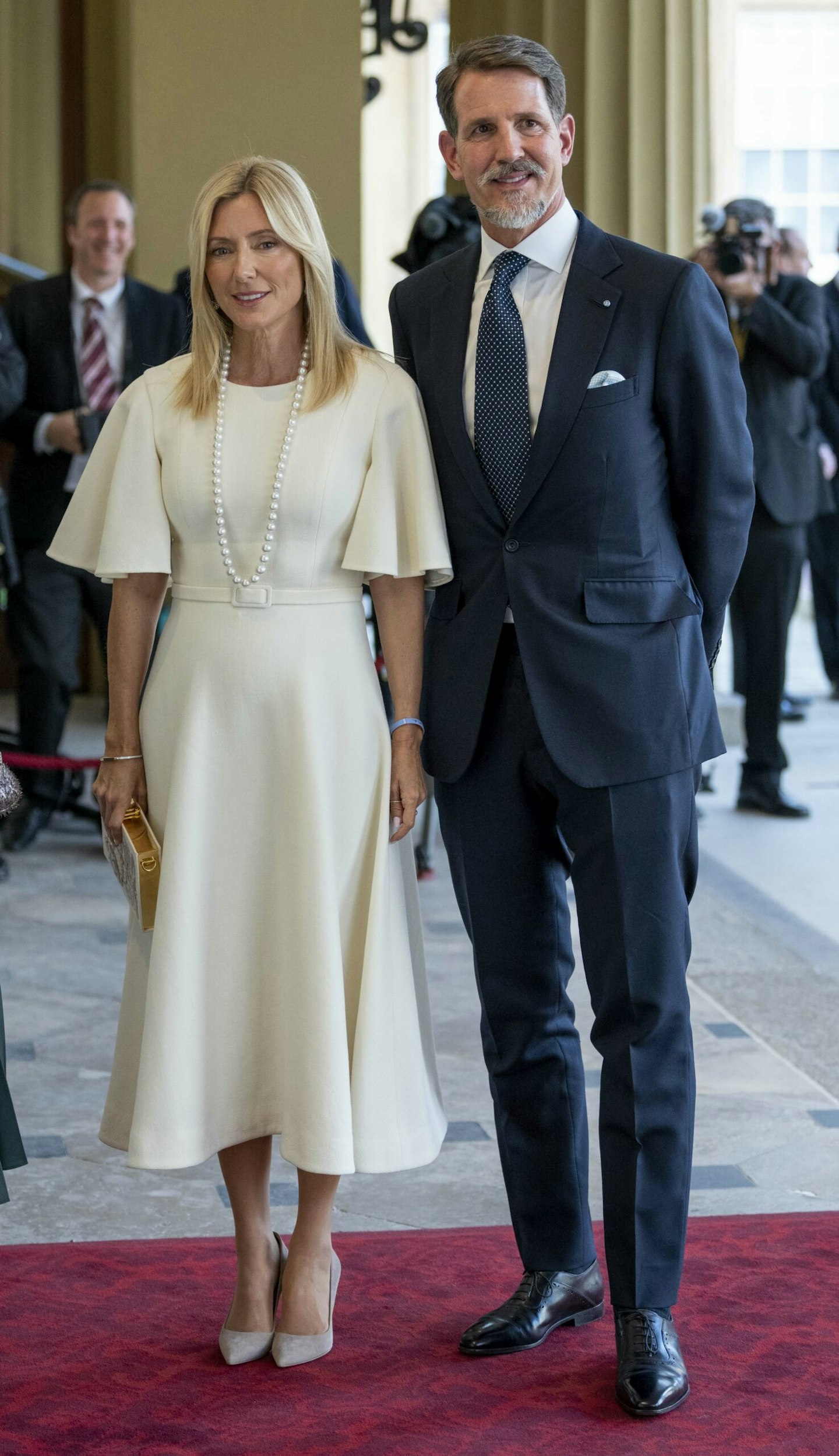 Marie-Chantal, Crown Princess of Greece and Pavlos, Crown Prince of Greece attend the Coronation Reception for overseas guests