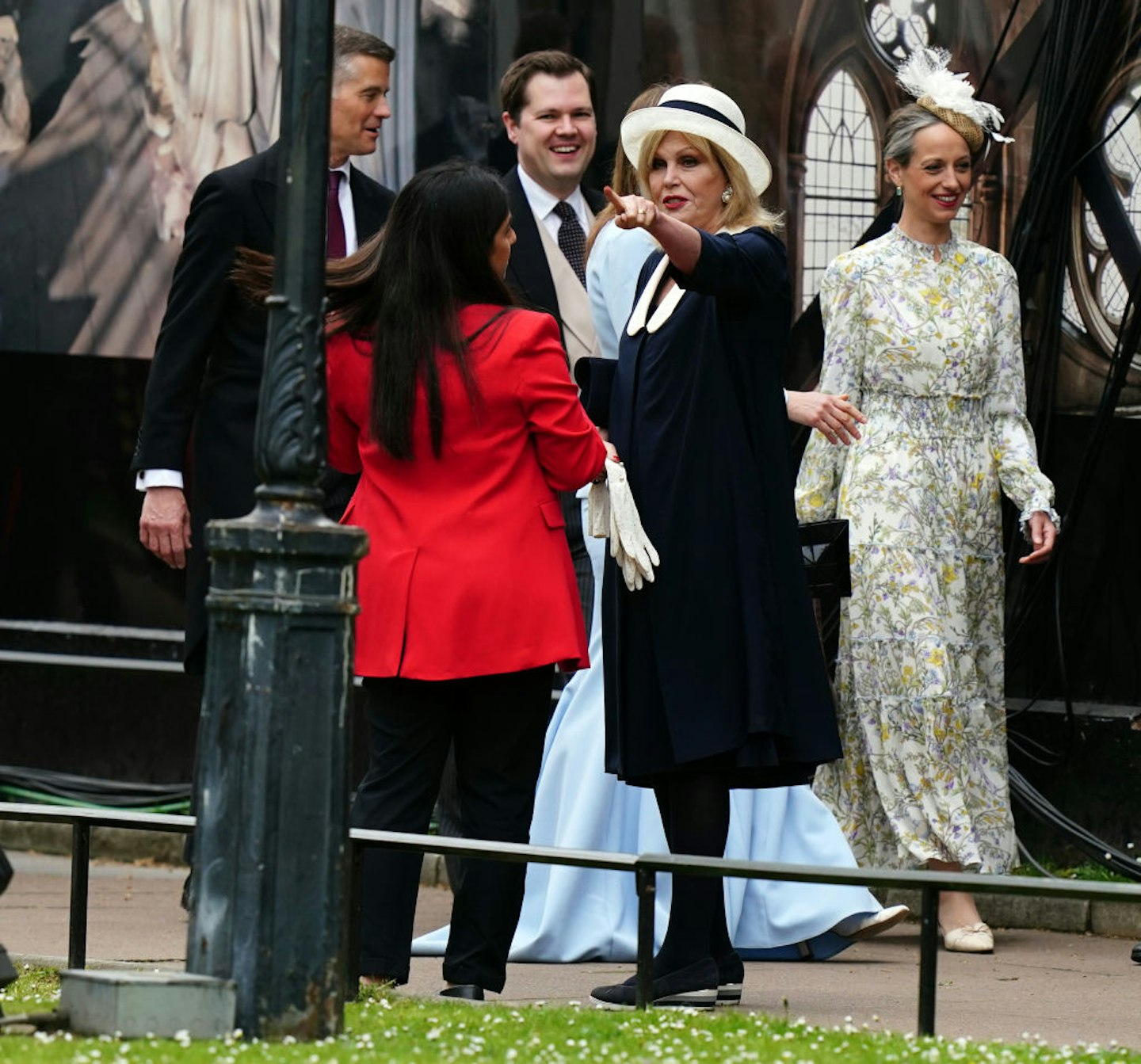 Joanna Lumley arrives at Westminster Abbey for the coronation