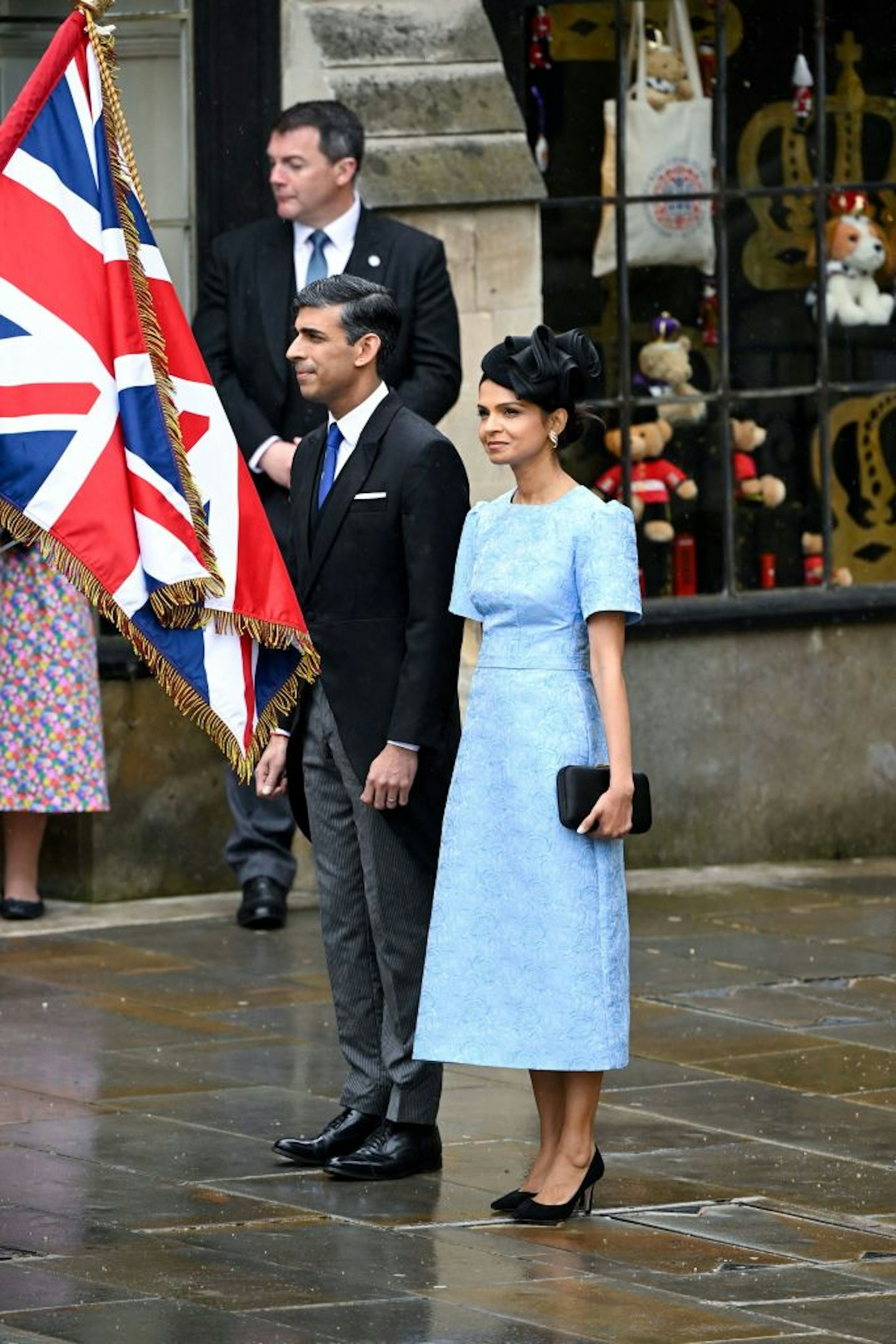 Rishi Sunak and Akshata Murthy arrive at Westminster Abbey for the coronation