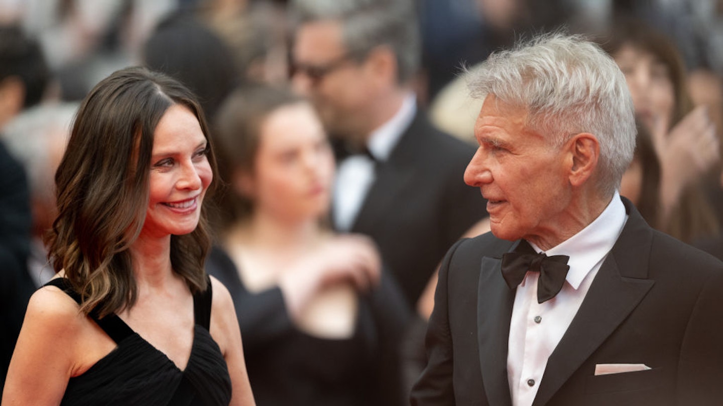 Calista Flockhart and Harrison Ford