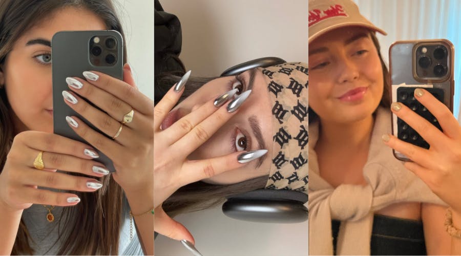 2025 Abstract Grey Nails That Wow