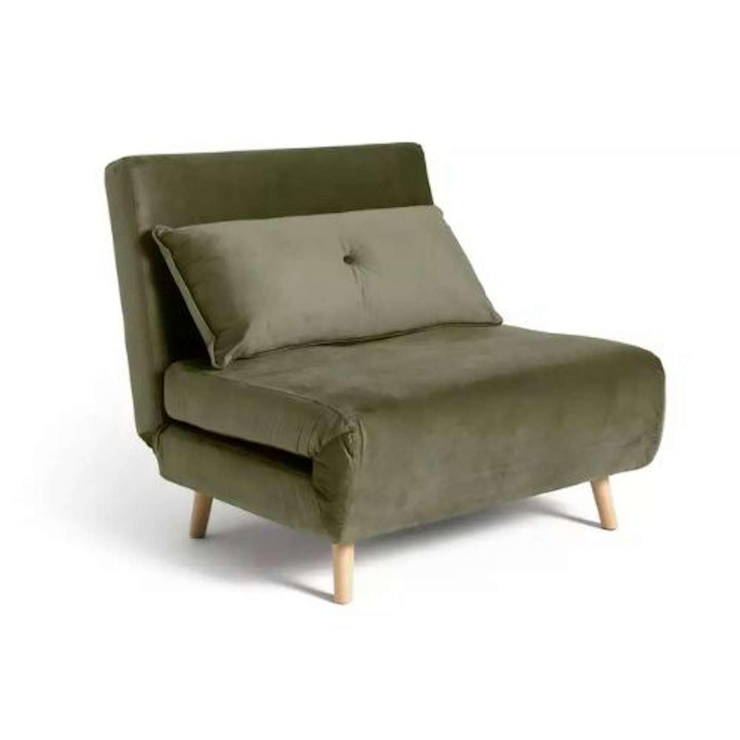 Habitat Roma Single Velvet Chairbed in Sage Green