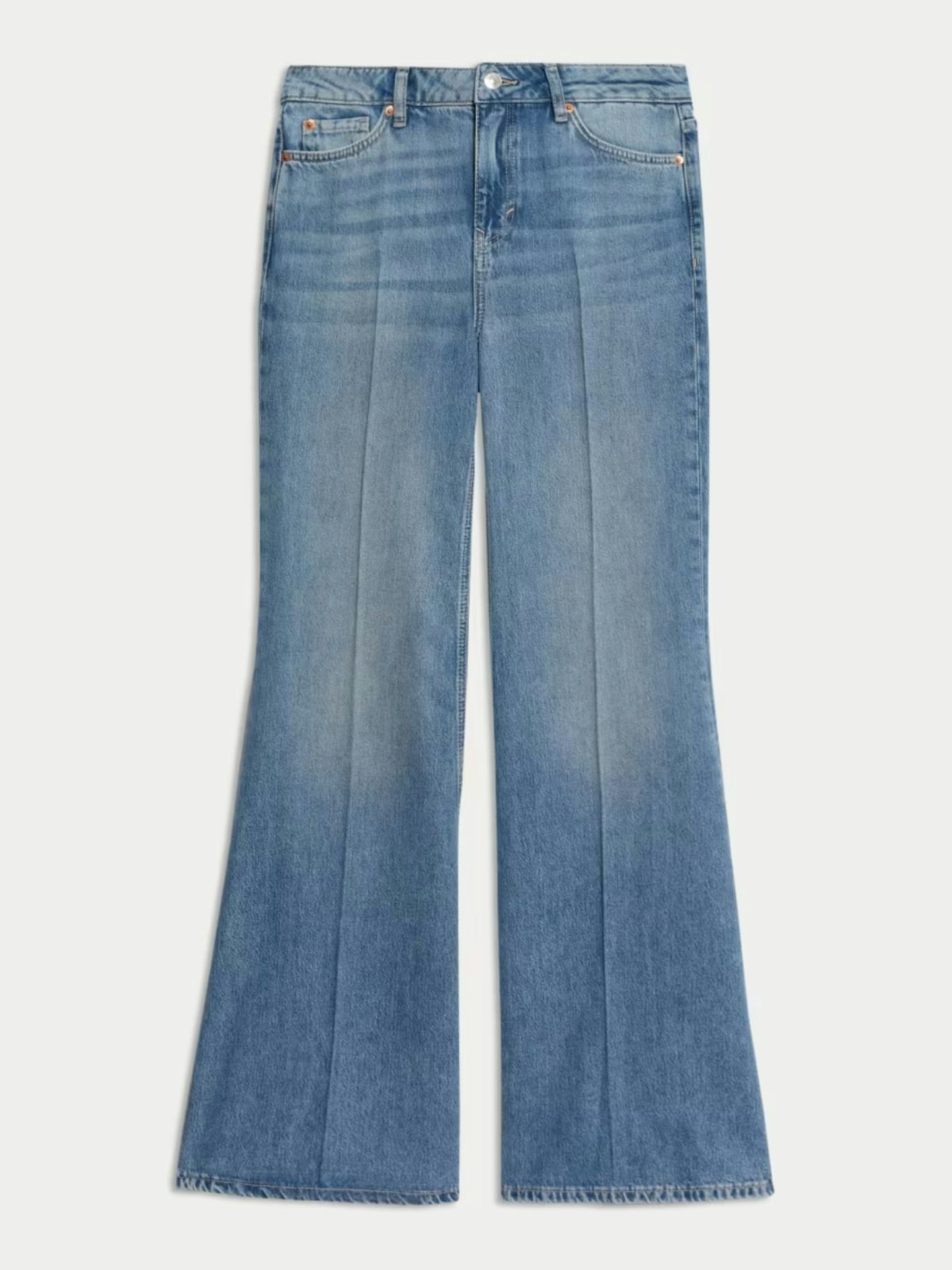 Mid Rise Flared Jeans