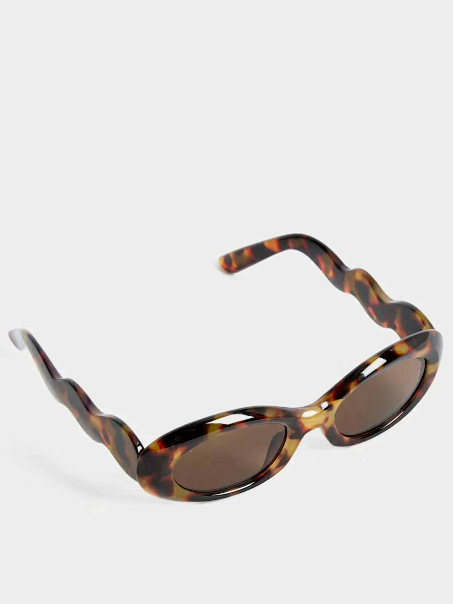 Bevelled Oval Sunglasses