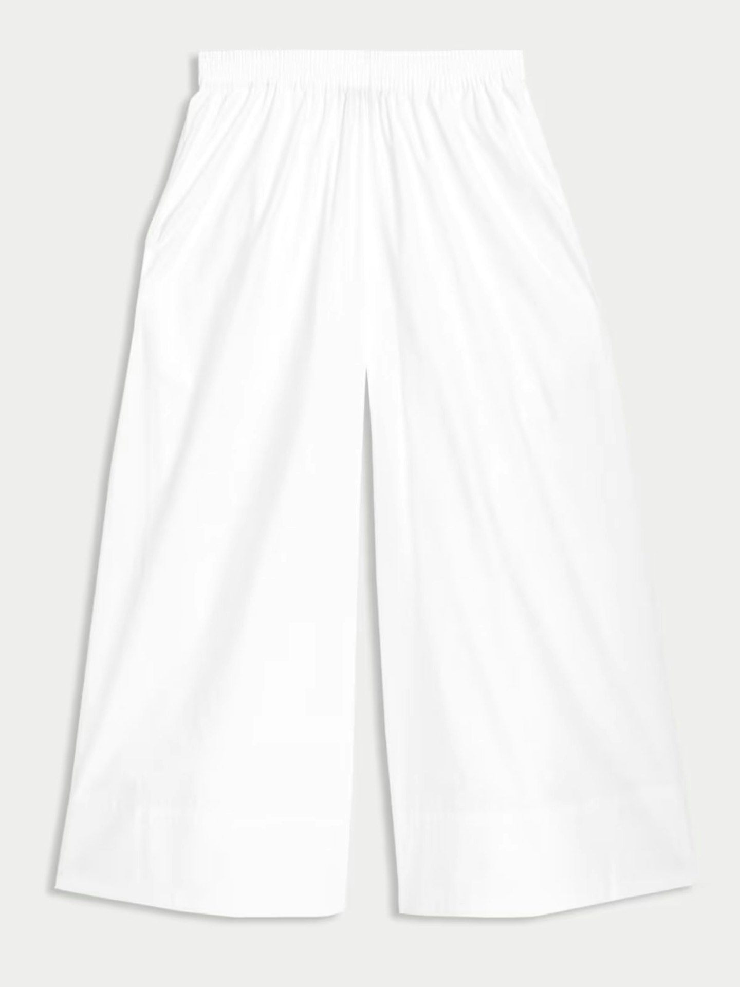 Pure Cotton Palazzo Cropped Trousers